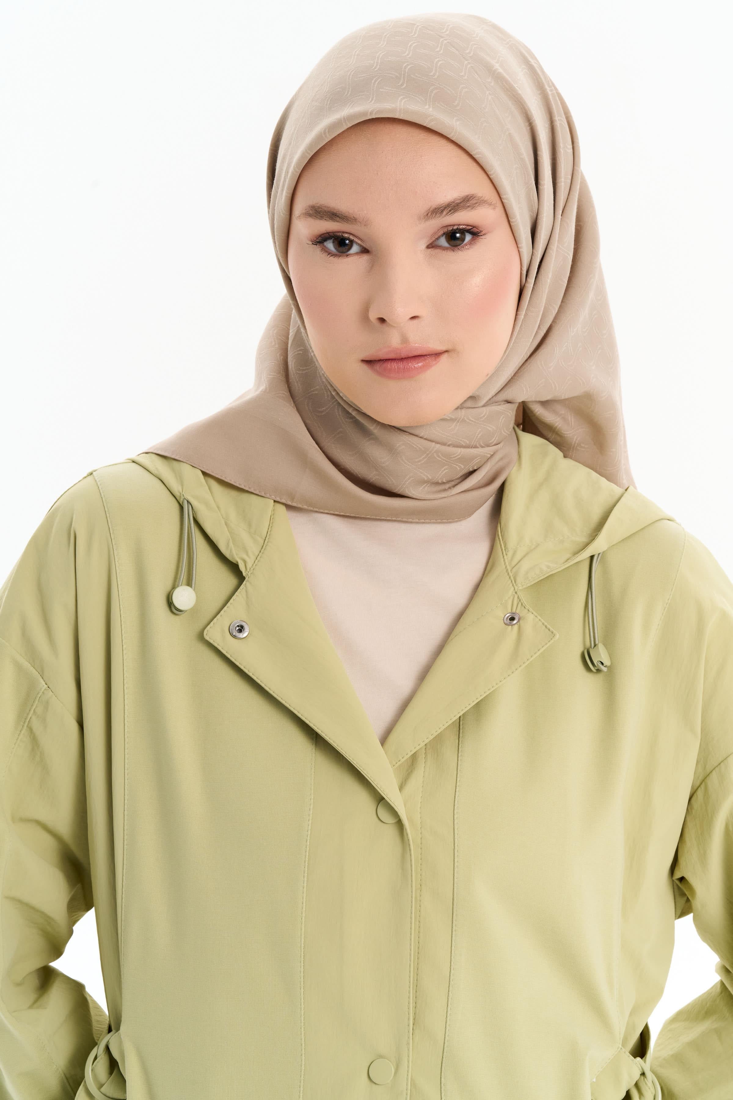 Dalga Desen Pamuk Eşarp - Taş TUGBA