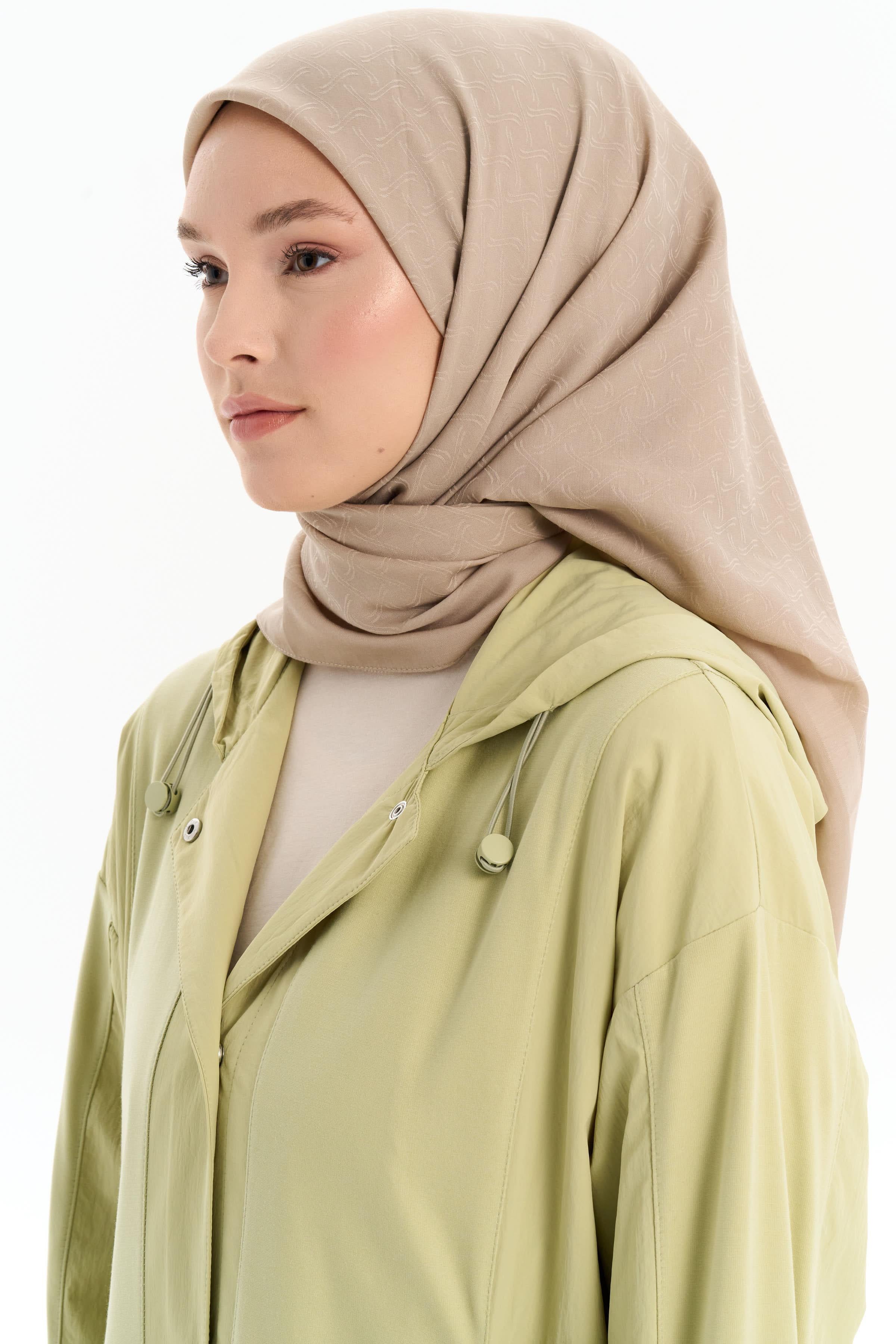 Dalga Desen Pamuk Eşarp - Taş TUGBA