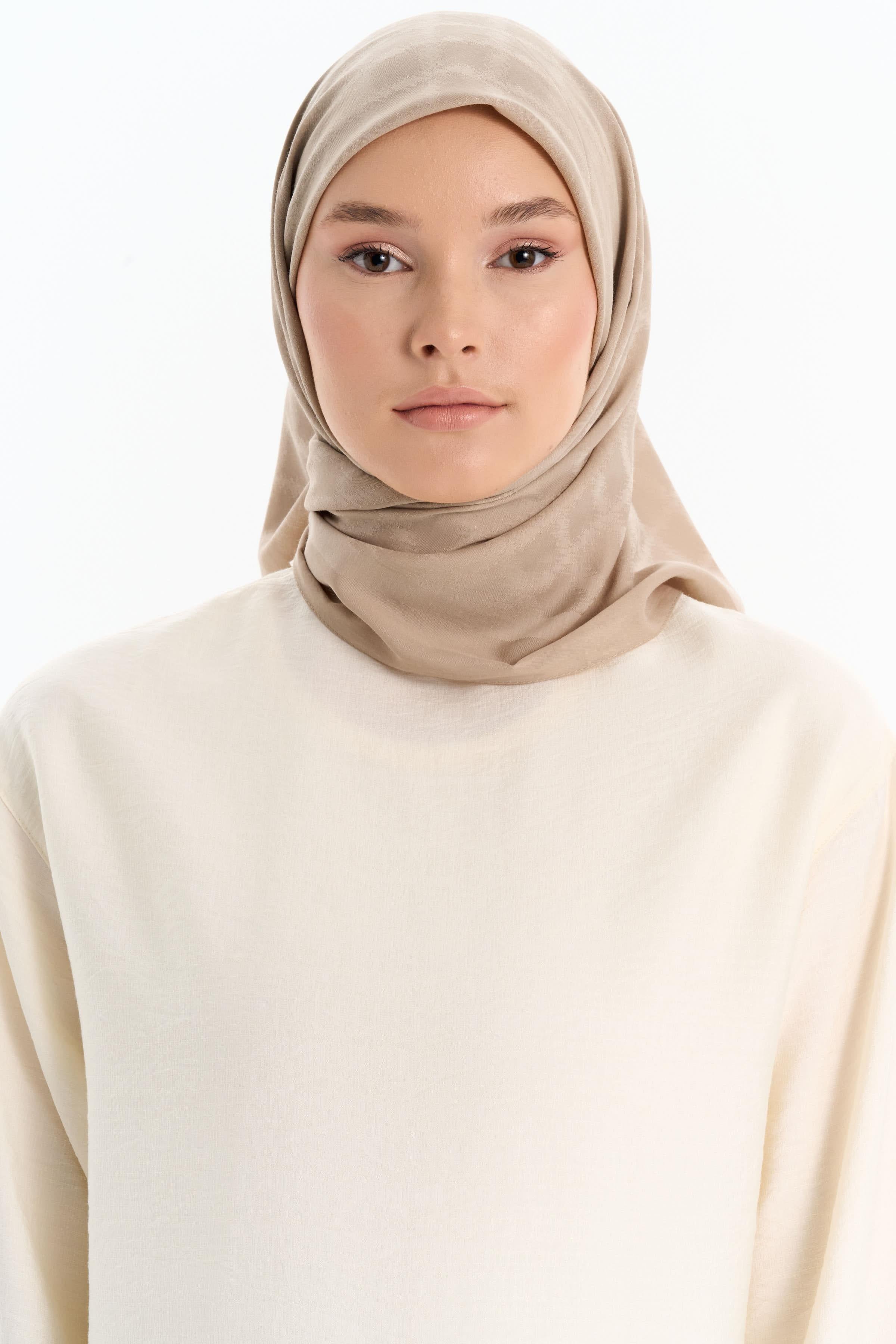 Kare Desen Pamuk Eşarp - Taş TUGBA