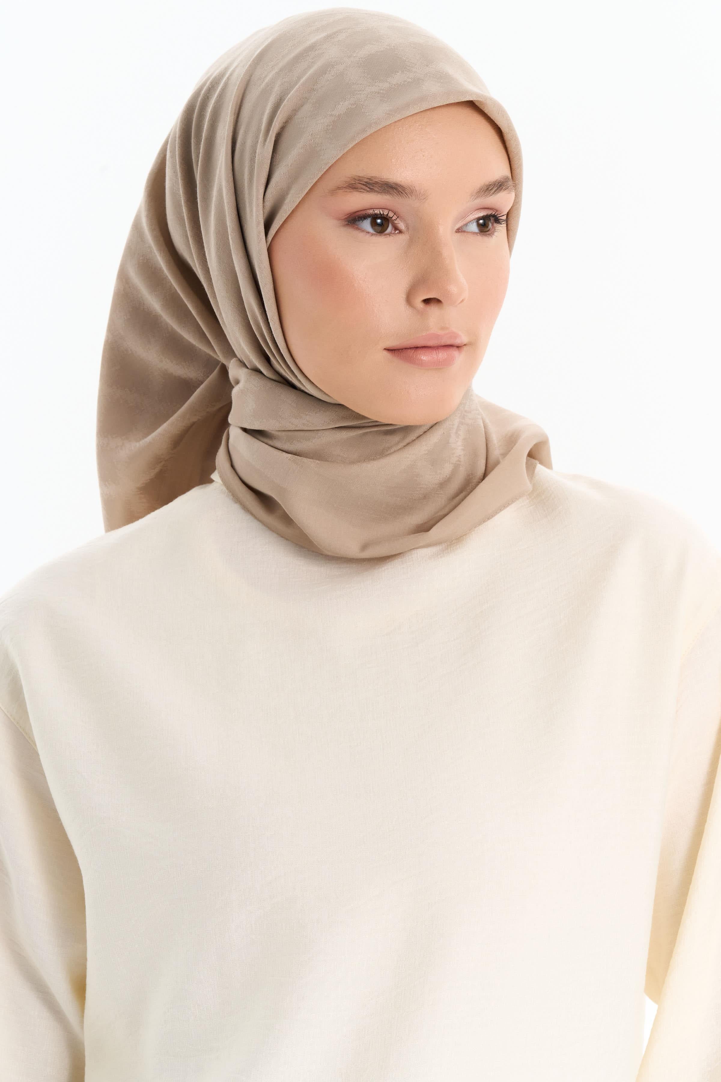 Kare Desen Pamuk Eşarp - Taş TUGBA