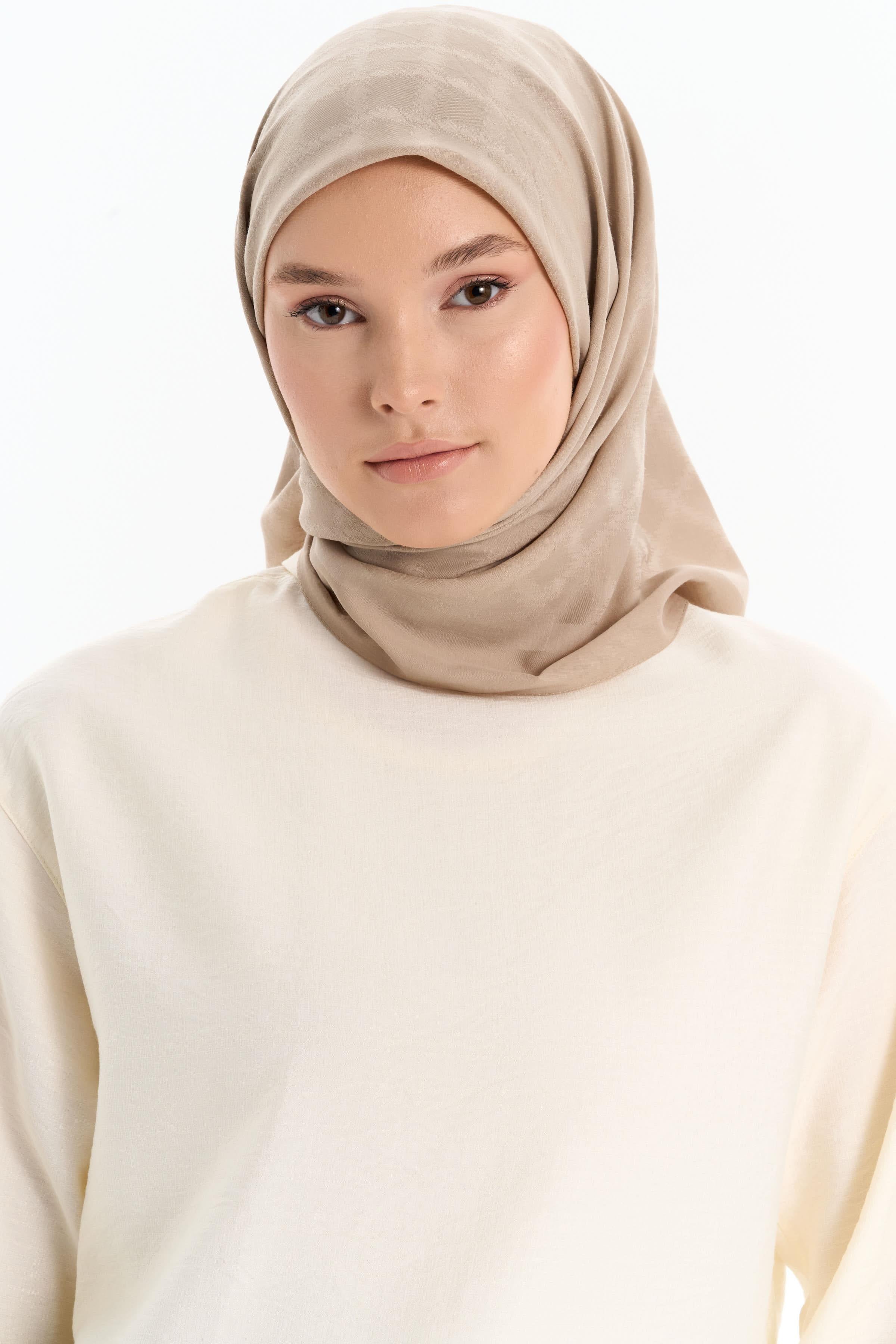 Kare Desen Pamuk Eşarp - Taş TUGBA