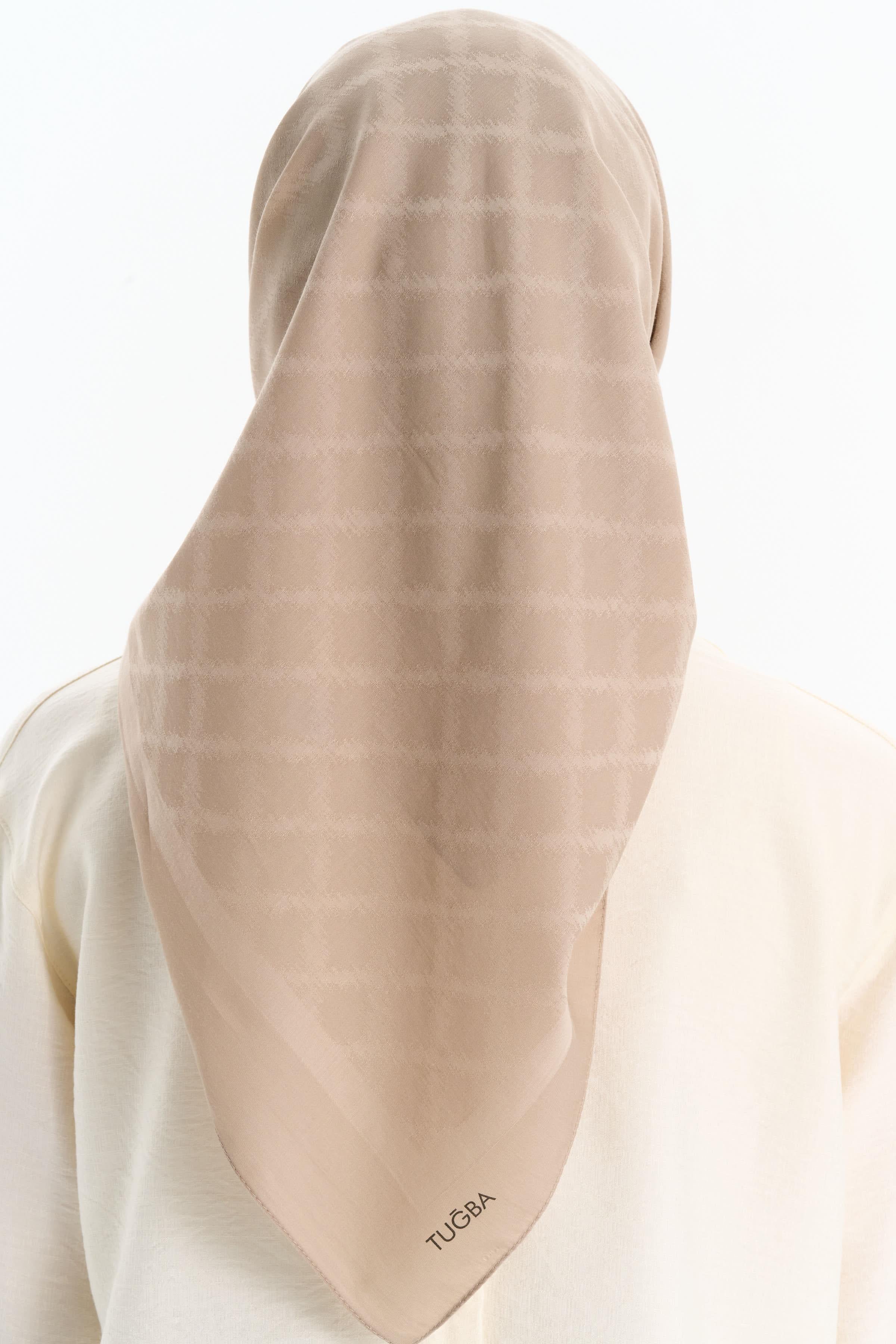 Kare Desen Pamuk Eşarp - Taş TUGBA