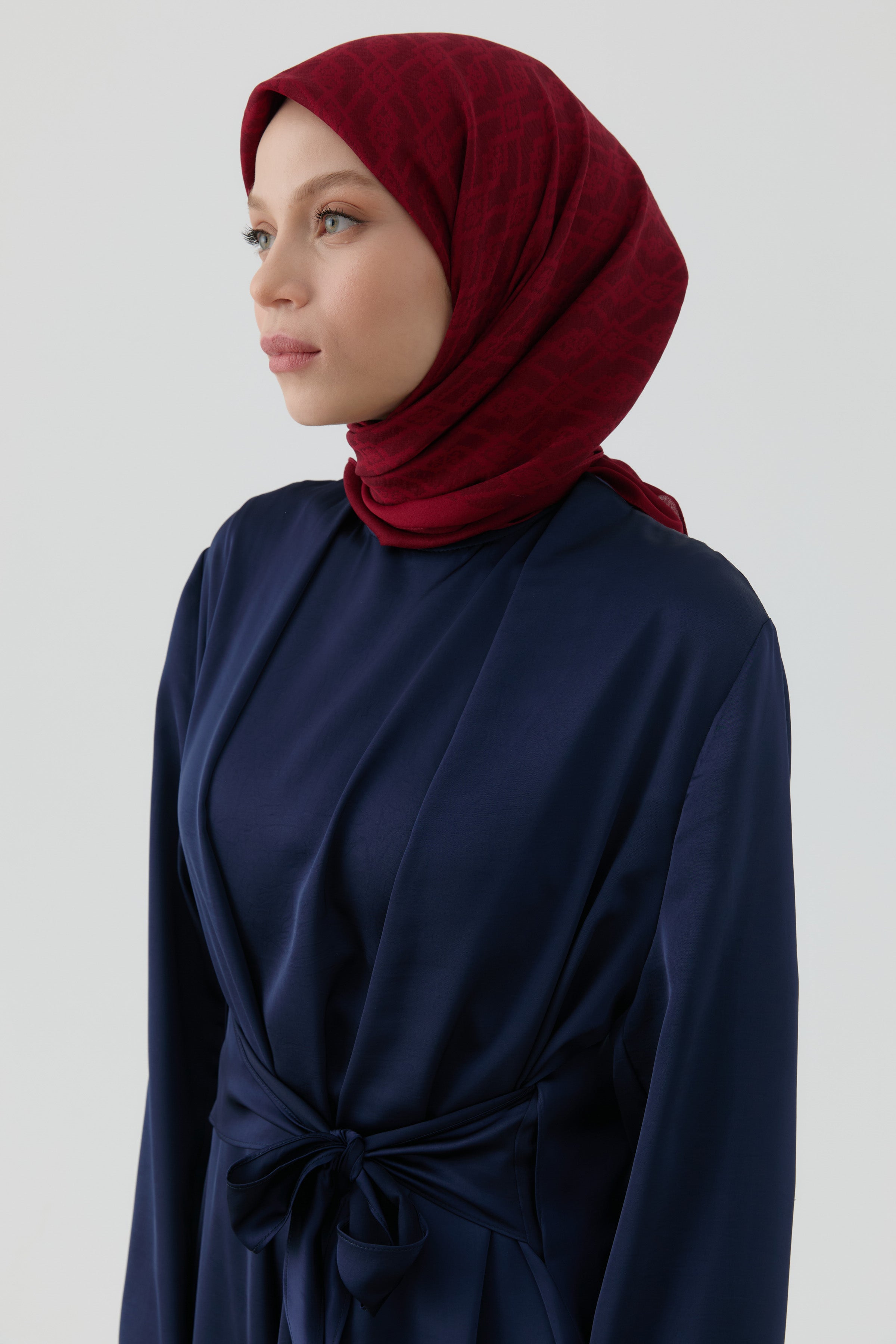 Bereket Desen Eşarp - Bordo TUGBA