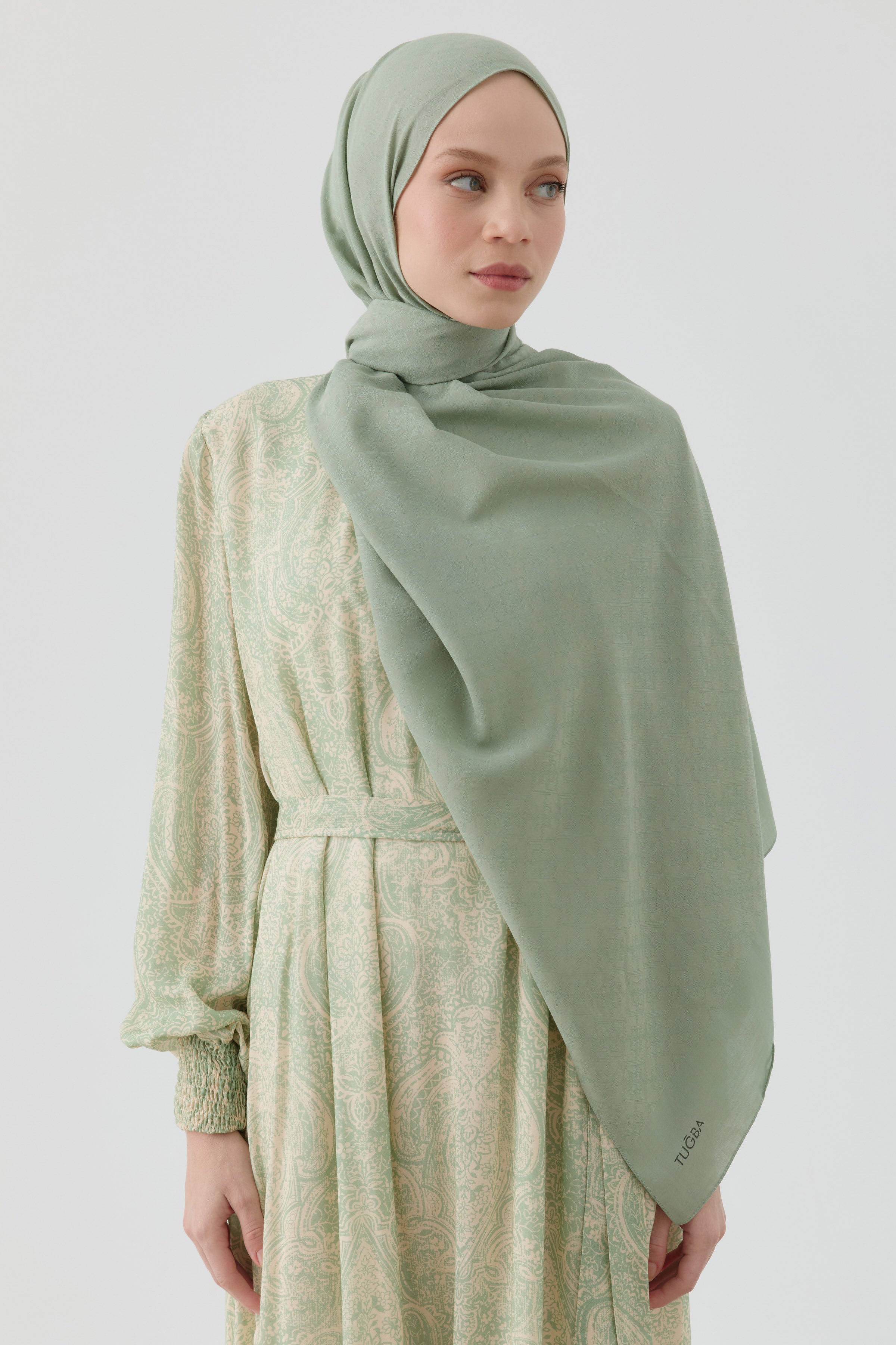 Geometrik Desen Pamuk Şal - Çağla TUGBA