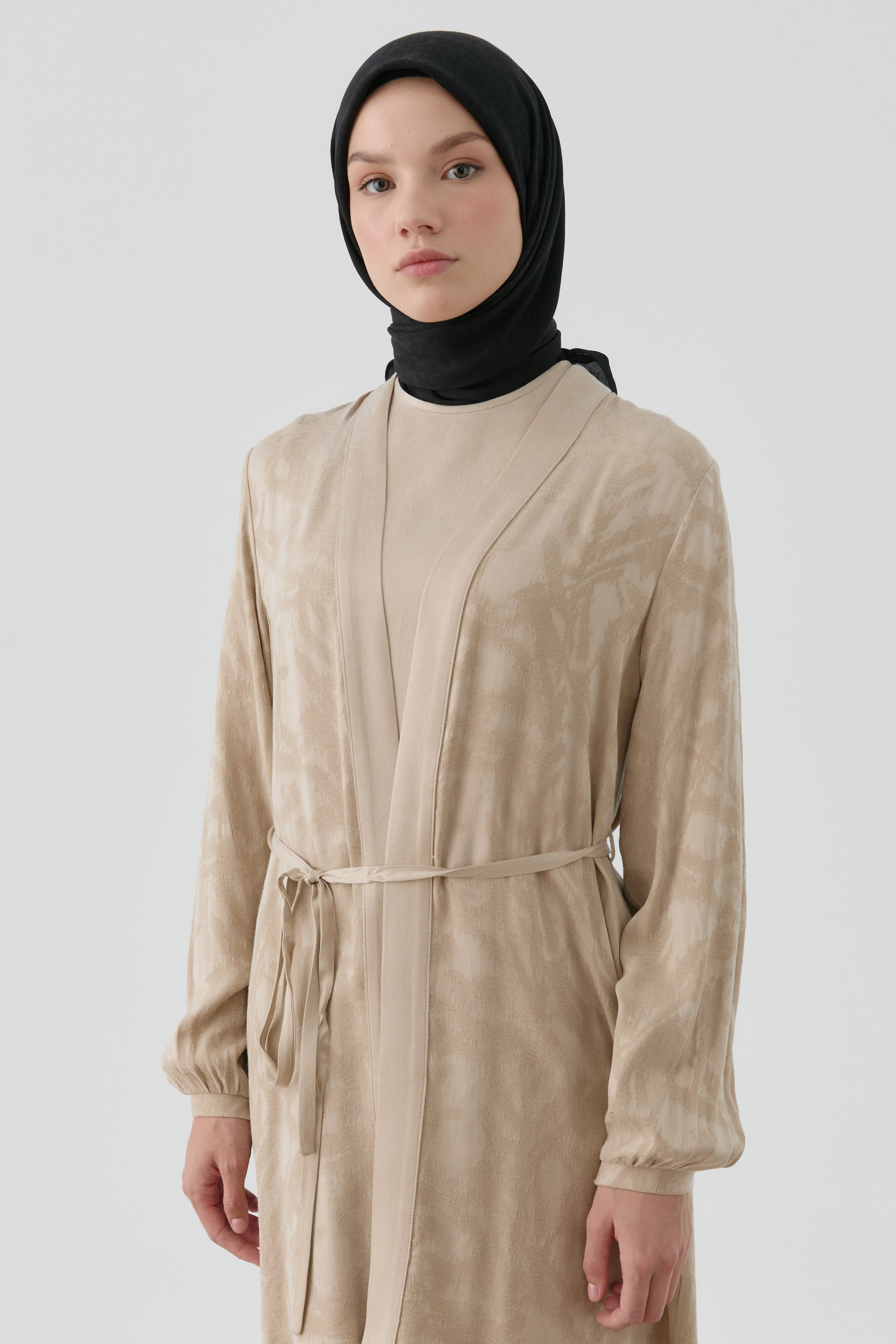 Geometrik Desen Stil Eşarp - Siyah TUGBA