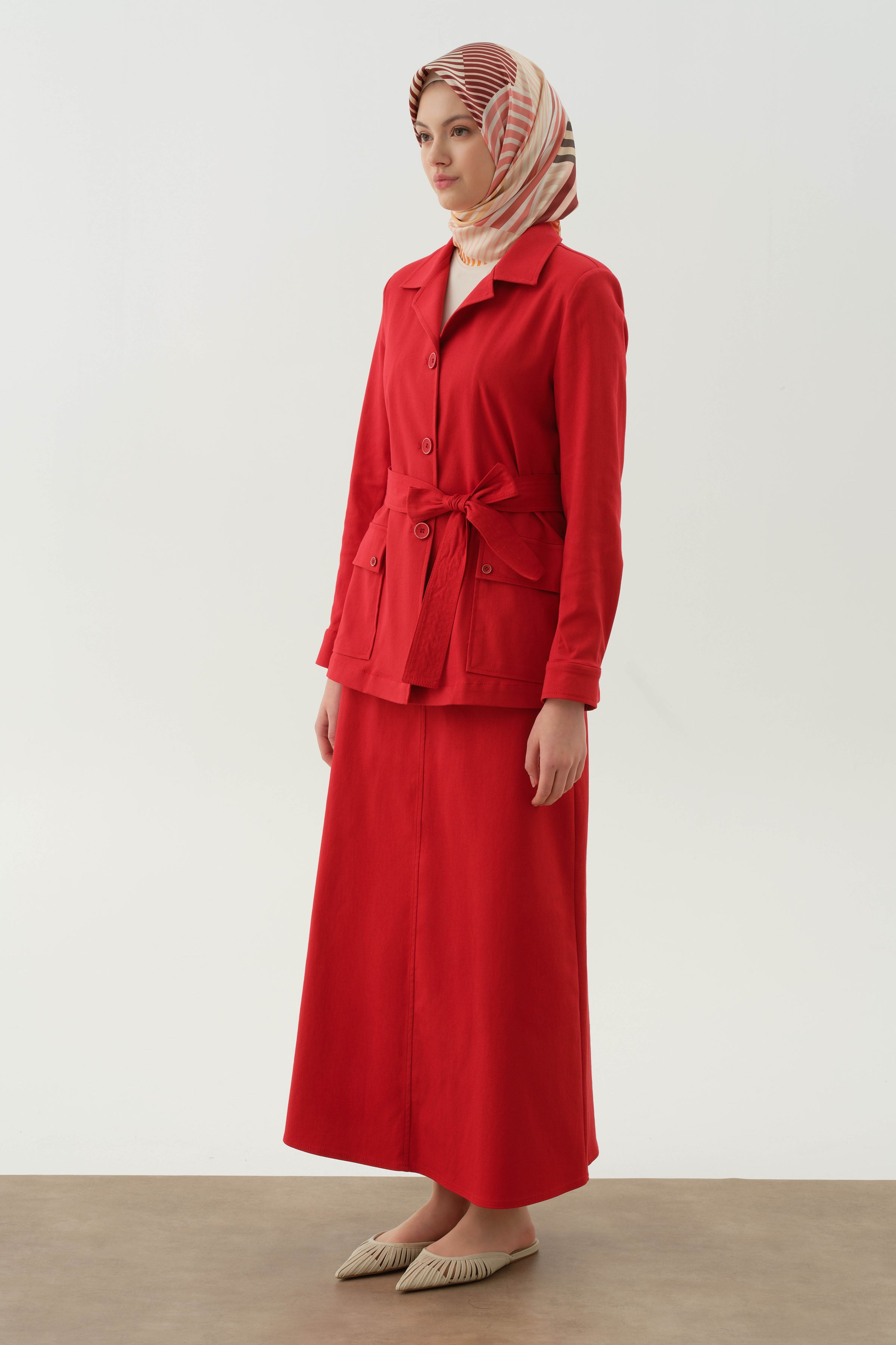 Beş Cepli Etek - Mercan TUGBA