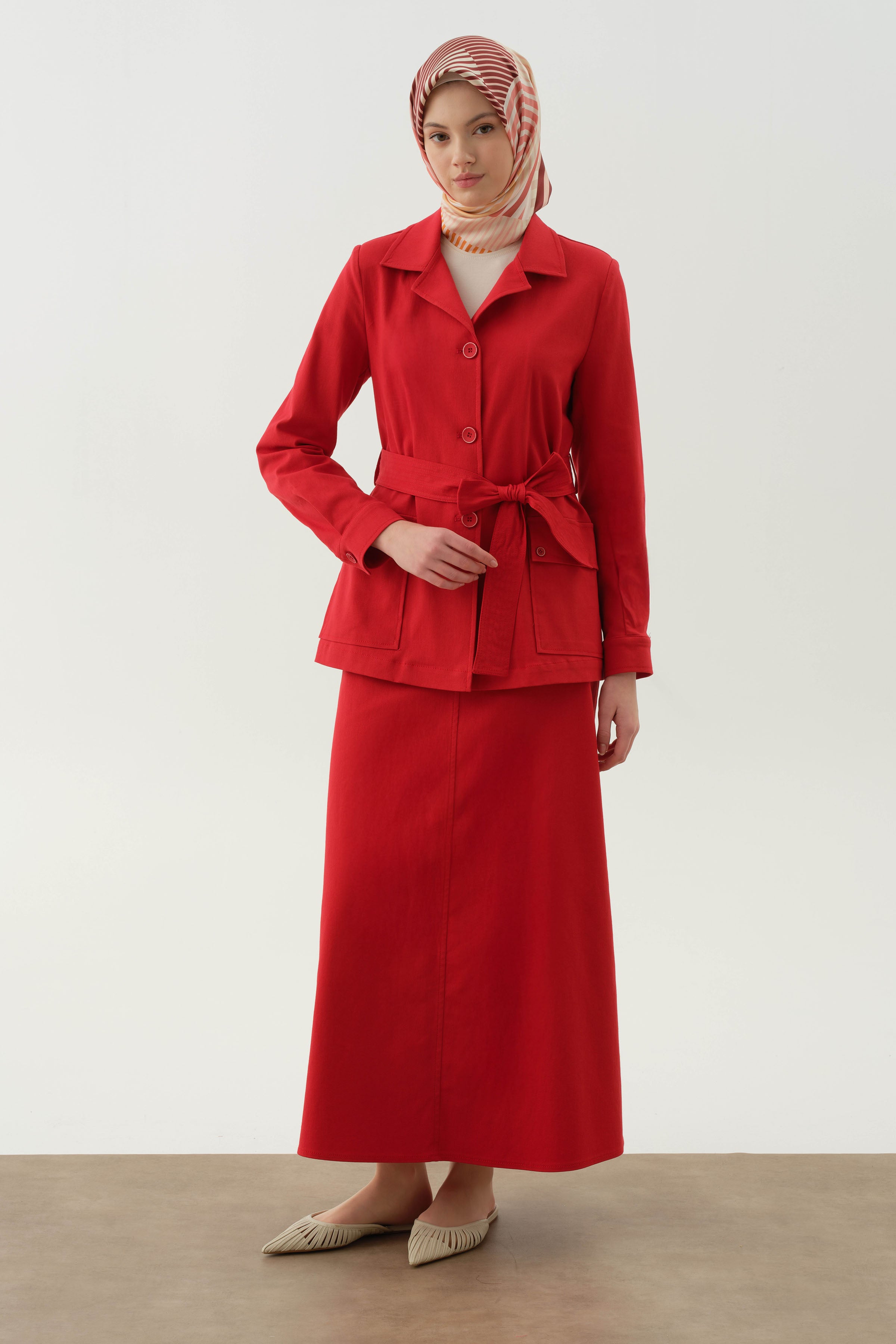 Beş Cepli Etek - Mercan TUGBA