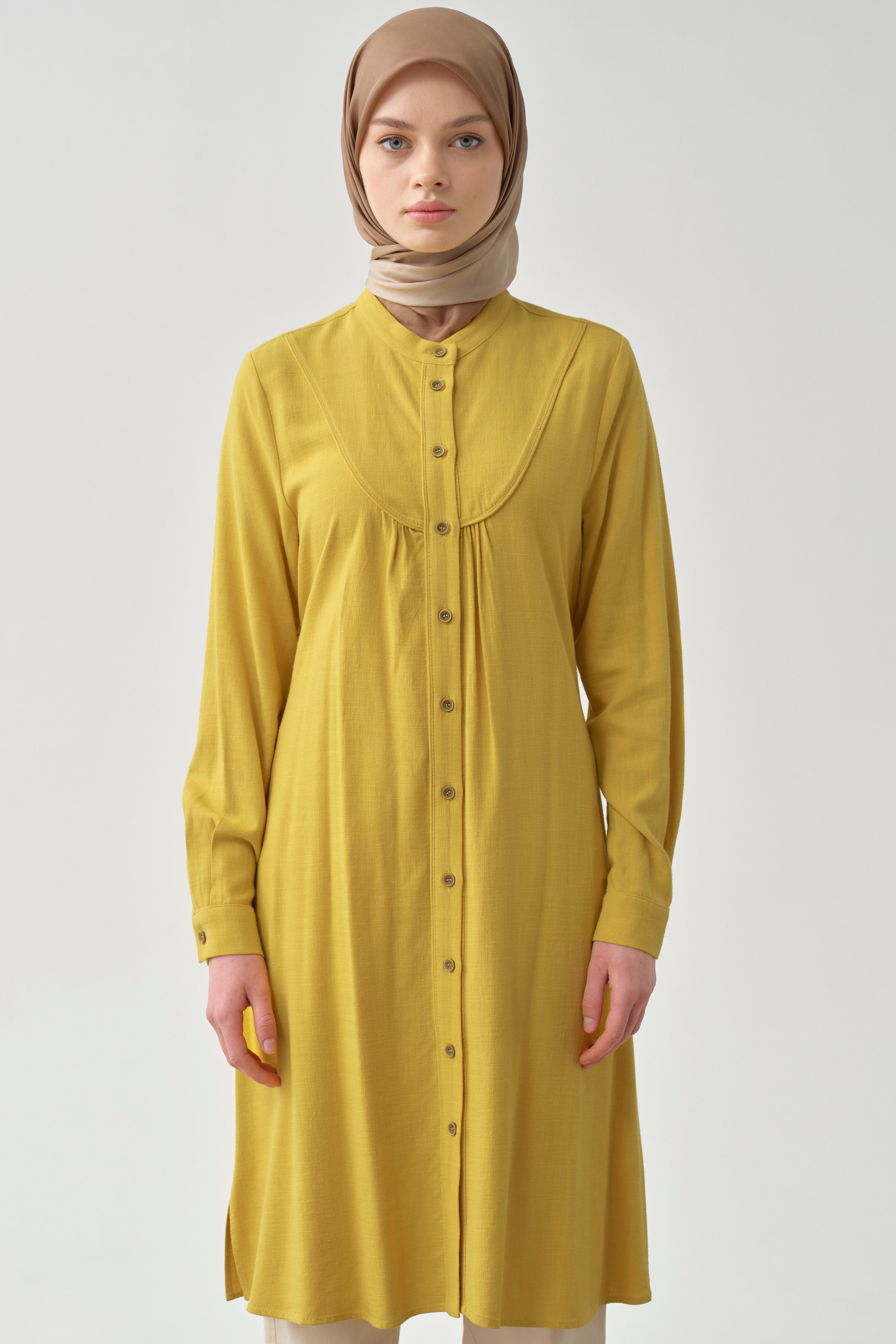 Biye Detaylı Robalı Tunik - Asit TUGBA