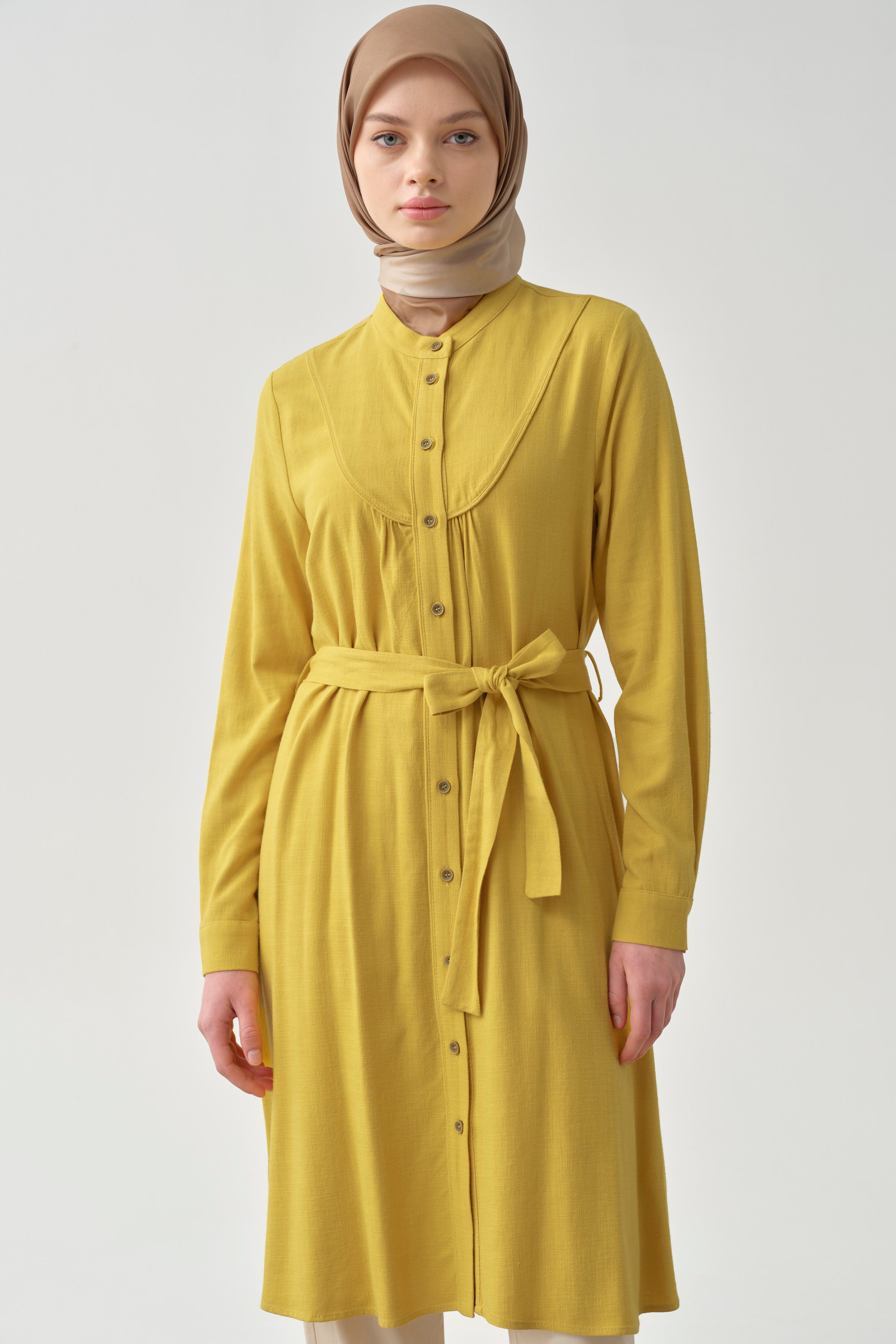 Biye Detaylı Robalı Tunik - Asit TUGBA