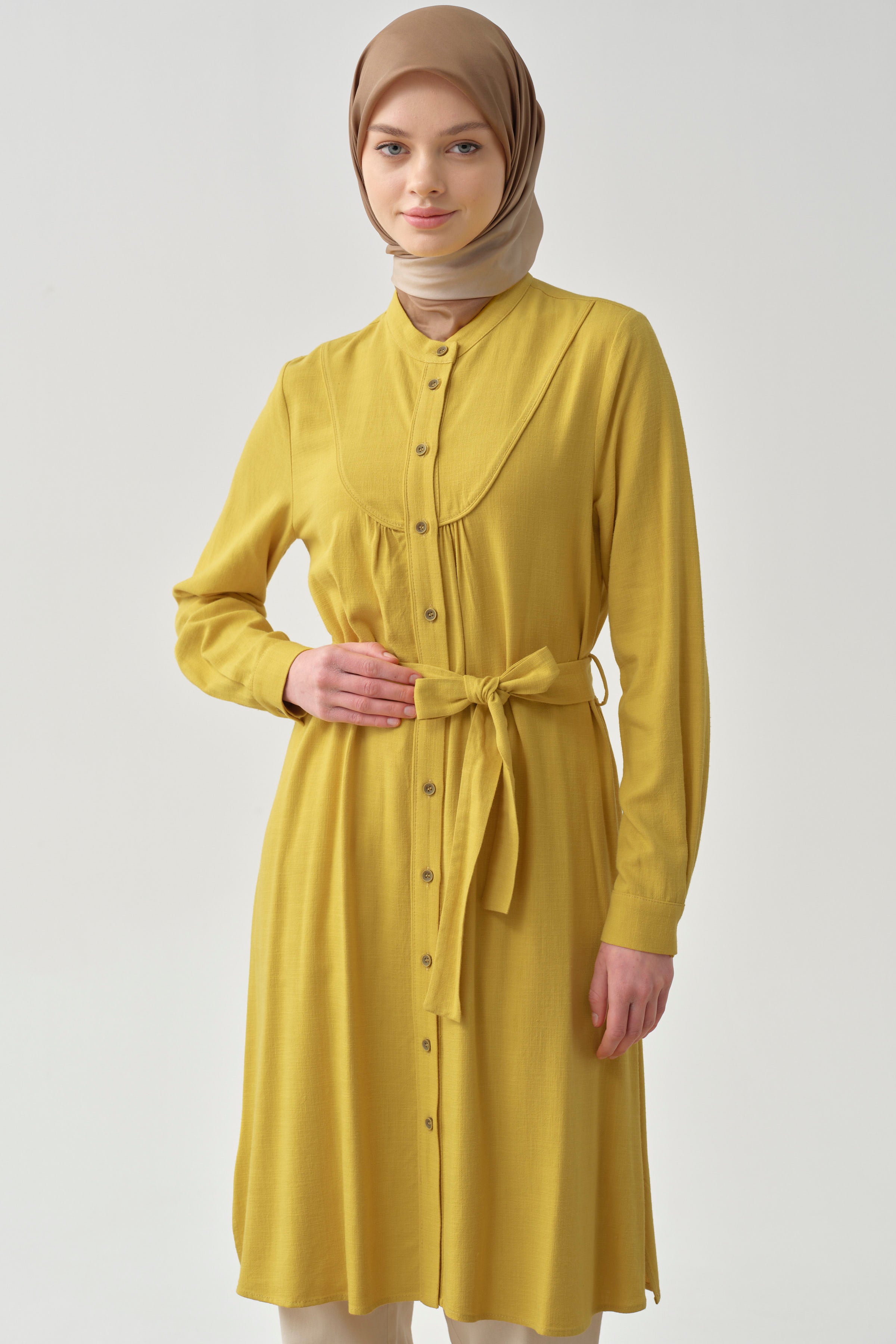 Biye Detaylı Robalı Tunik - Asit TUGBA