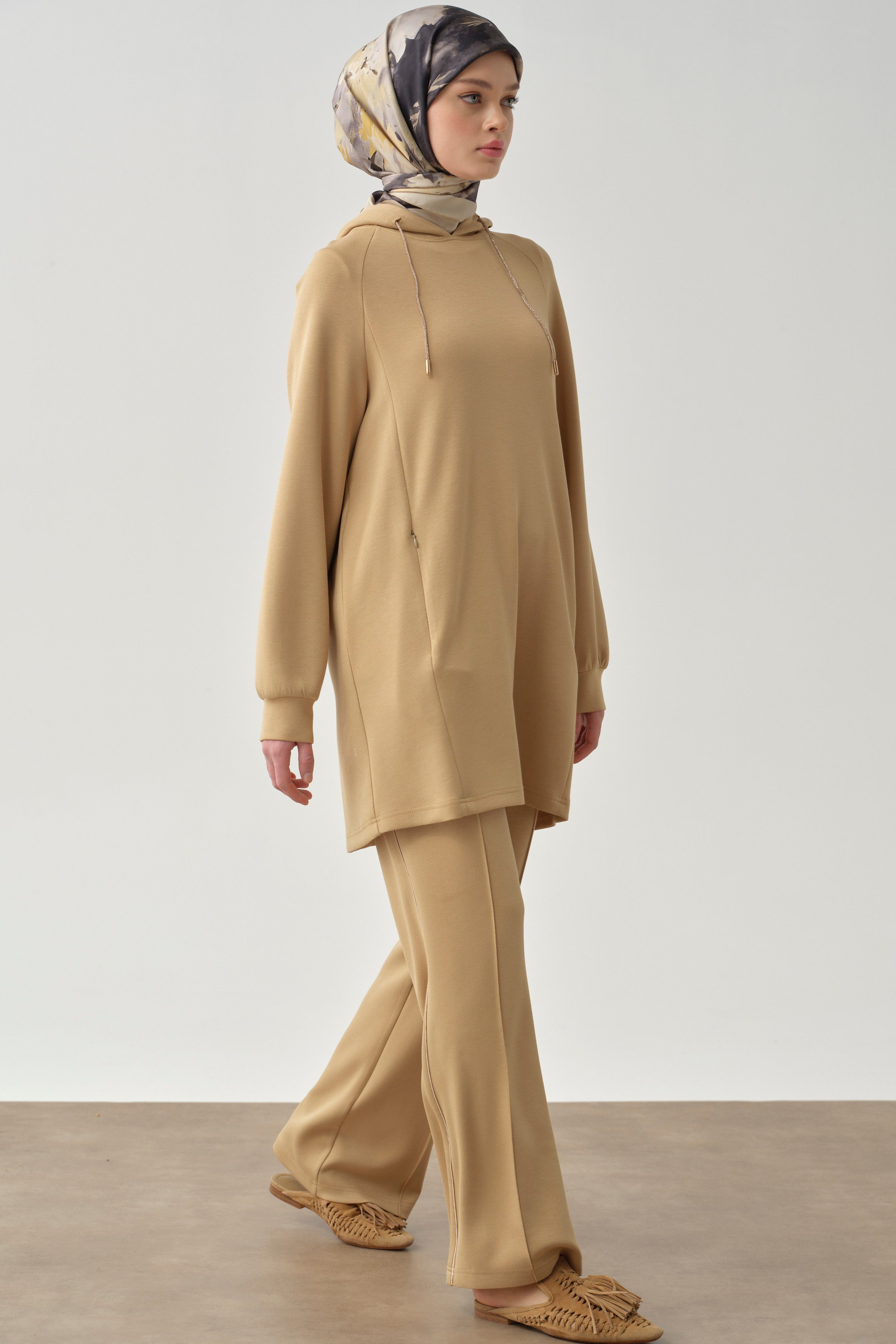 Biyeli Örme Takım - Camel TUGBA