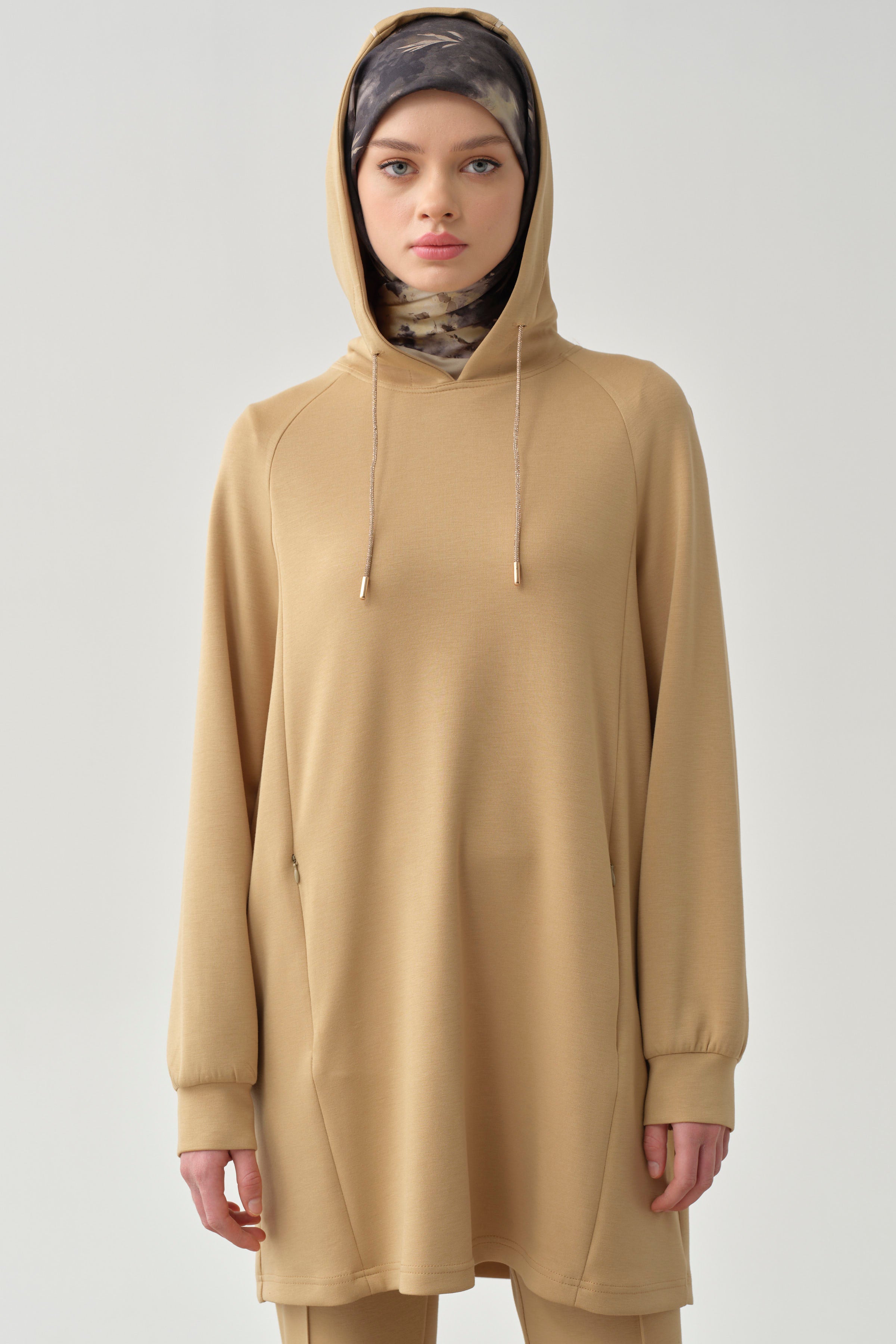 Biyeli Örme Takım - Camel TUGBA