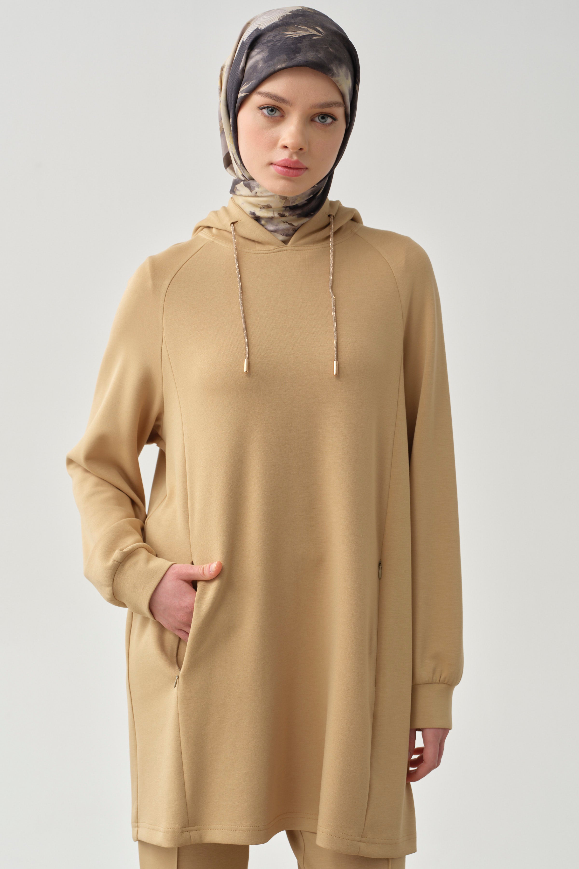 Biyeli Örme Takım - Camel TUGBA