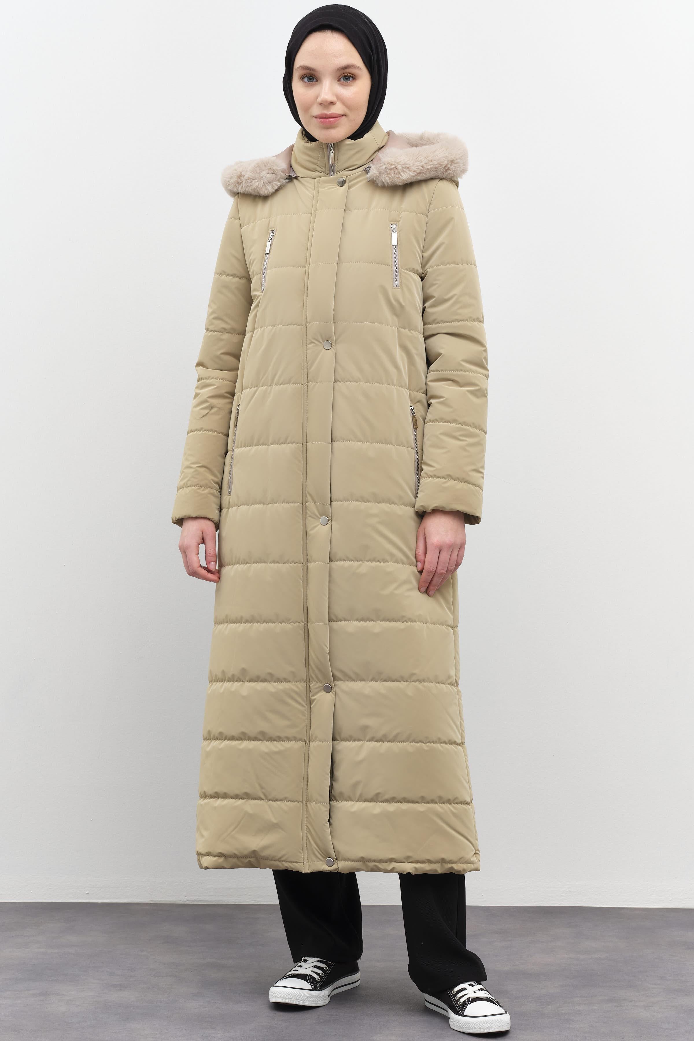 Blok Desen Şişme Kaban - Taş TUGBA