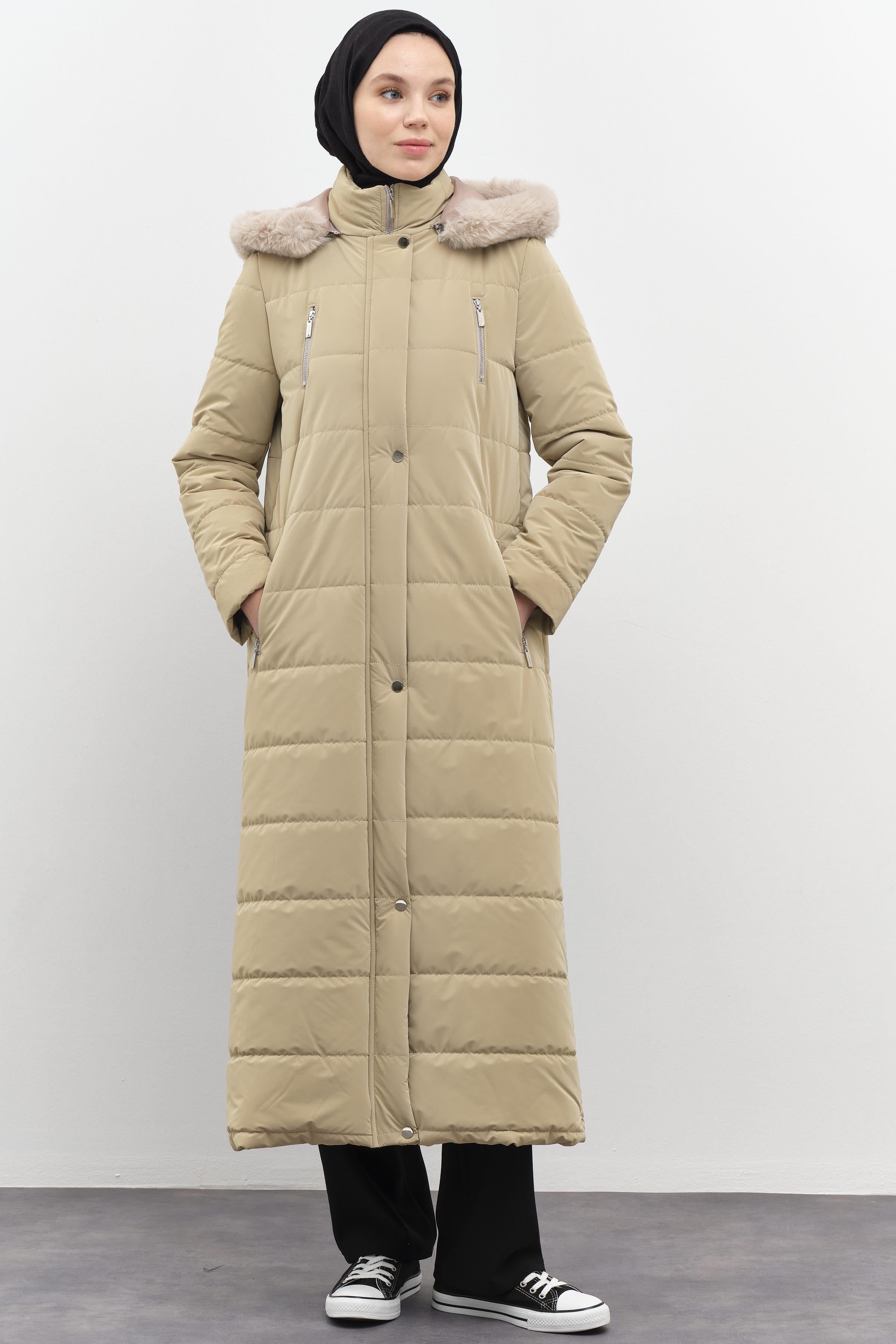 Blok Desen Şişme Kaban - Taş TUGBA