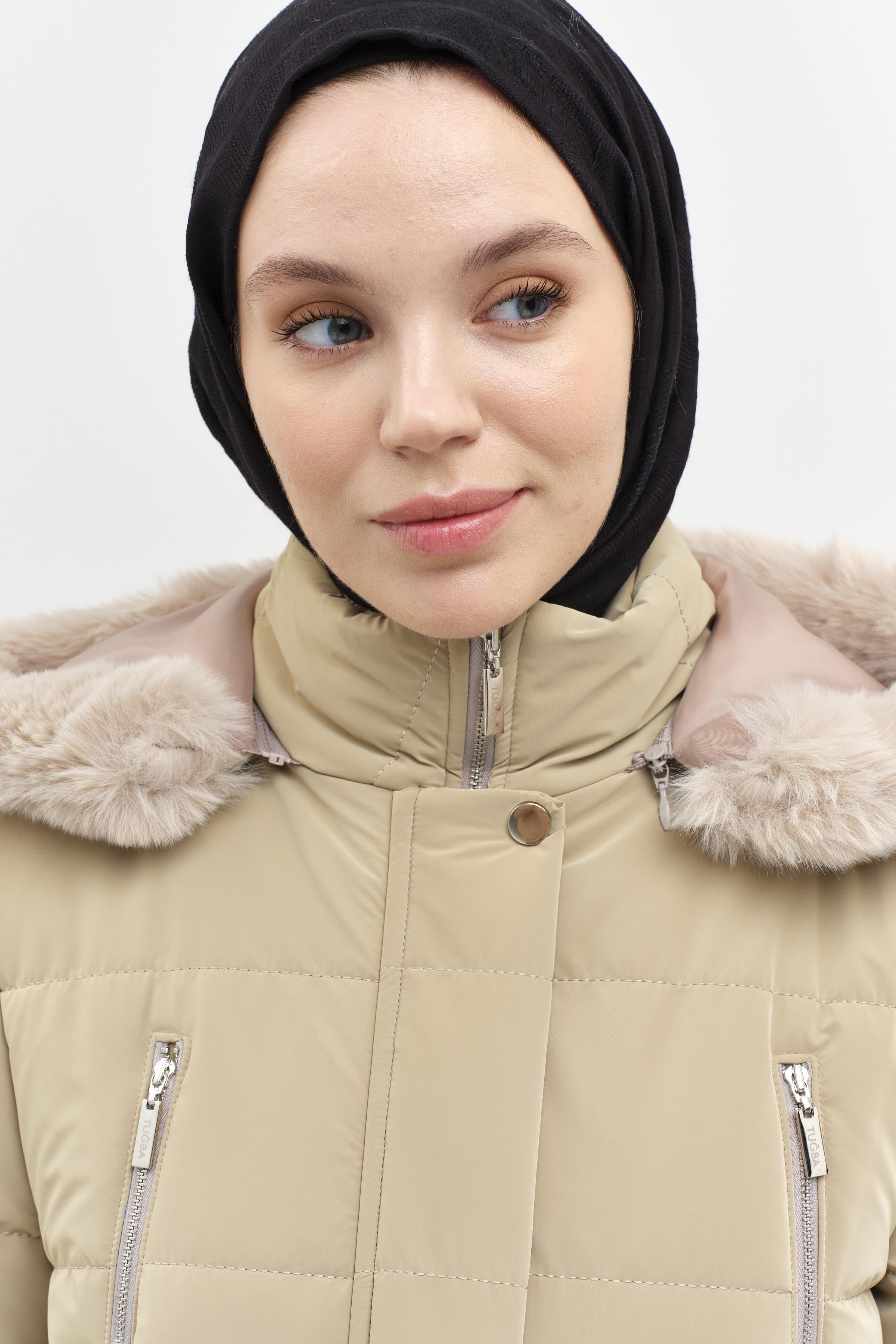 Blok Desen Şişme Kaban - Taş TUGBA