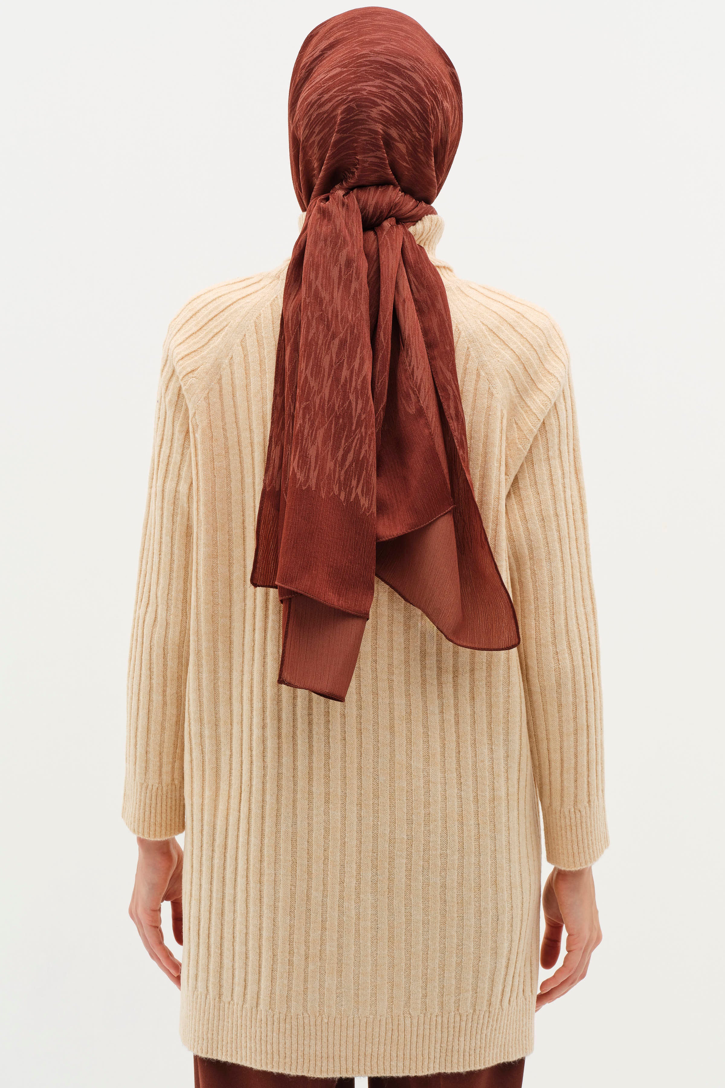 Boğazlı Reglan Kol Triko Kazak - Bej TUĞBA