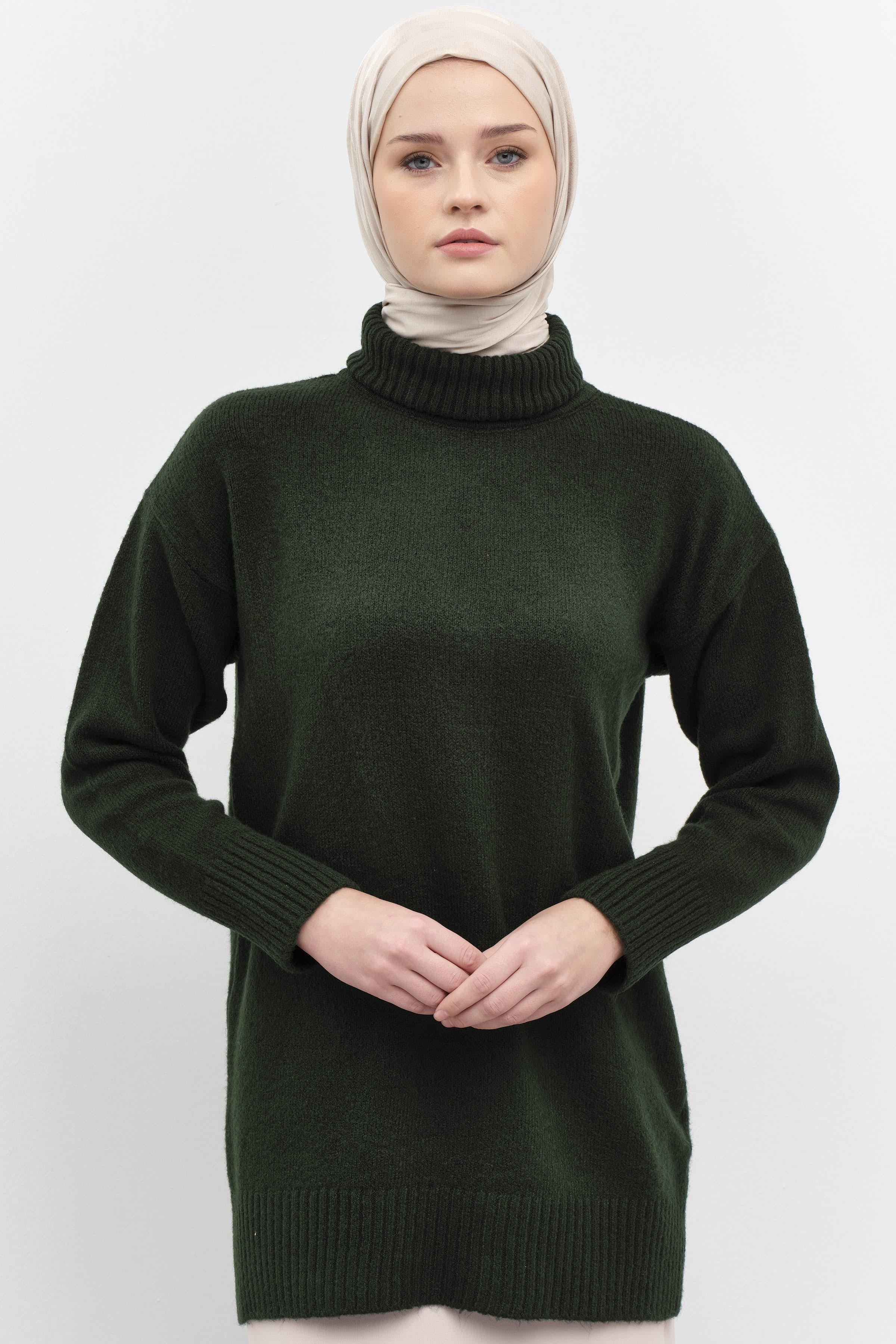 Boğazlı Triko Tunik - Nefti TUĞBA