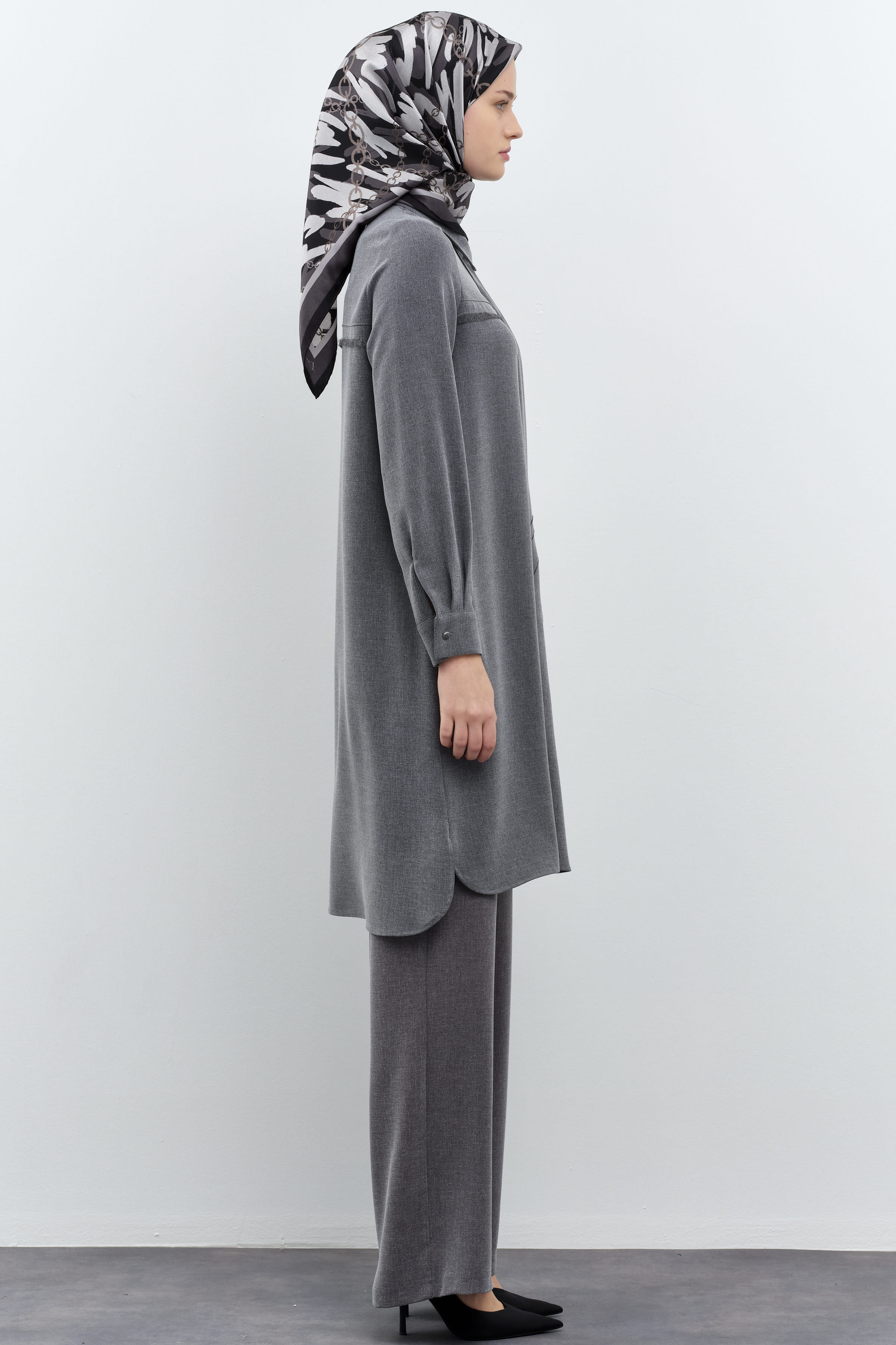 Bol Paça Cepli Pantolon - Antrasit TUGBA