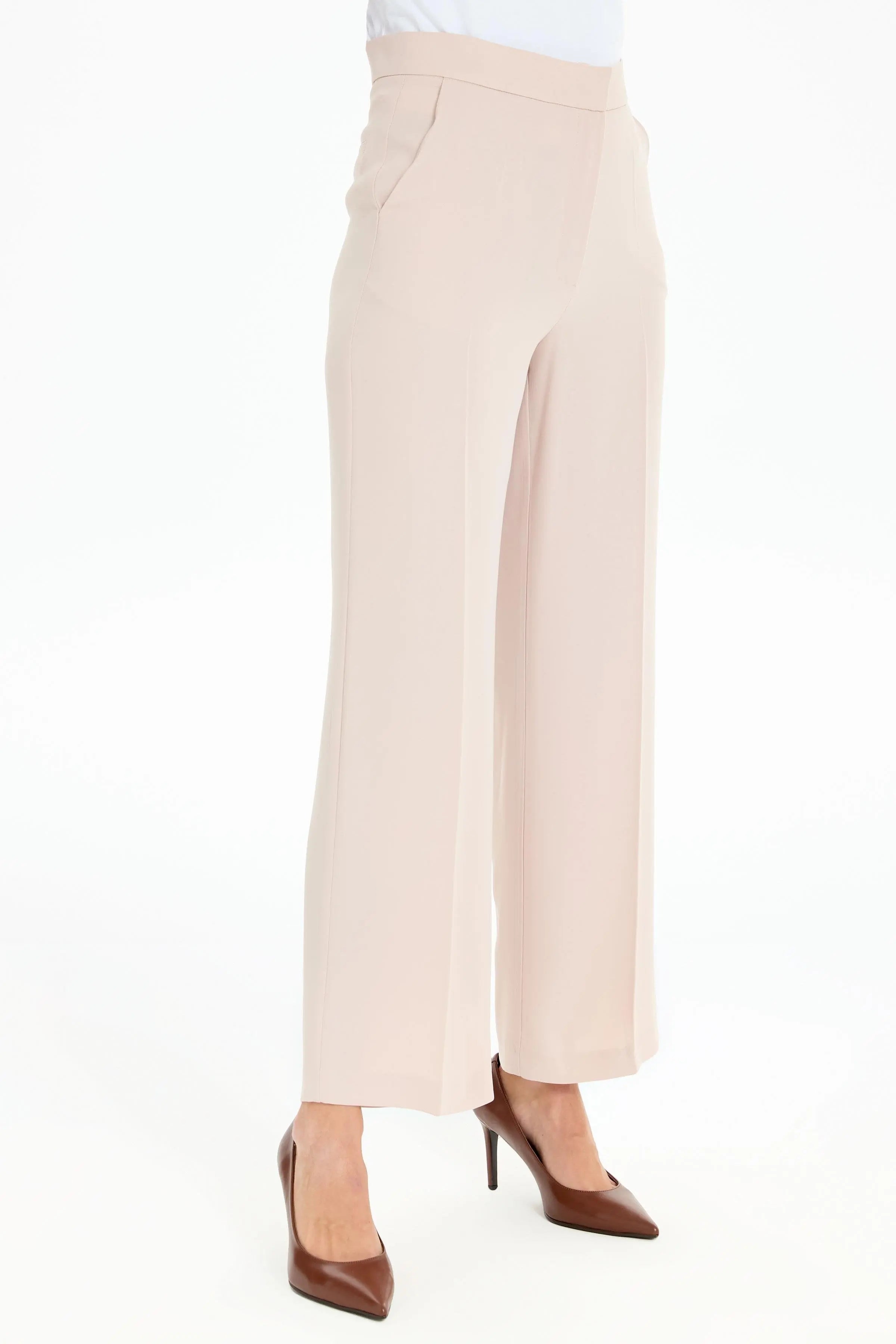 Bol Paça Cepli Pantolon - Bej TUGBA