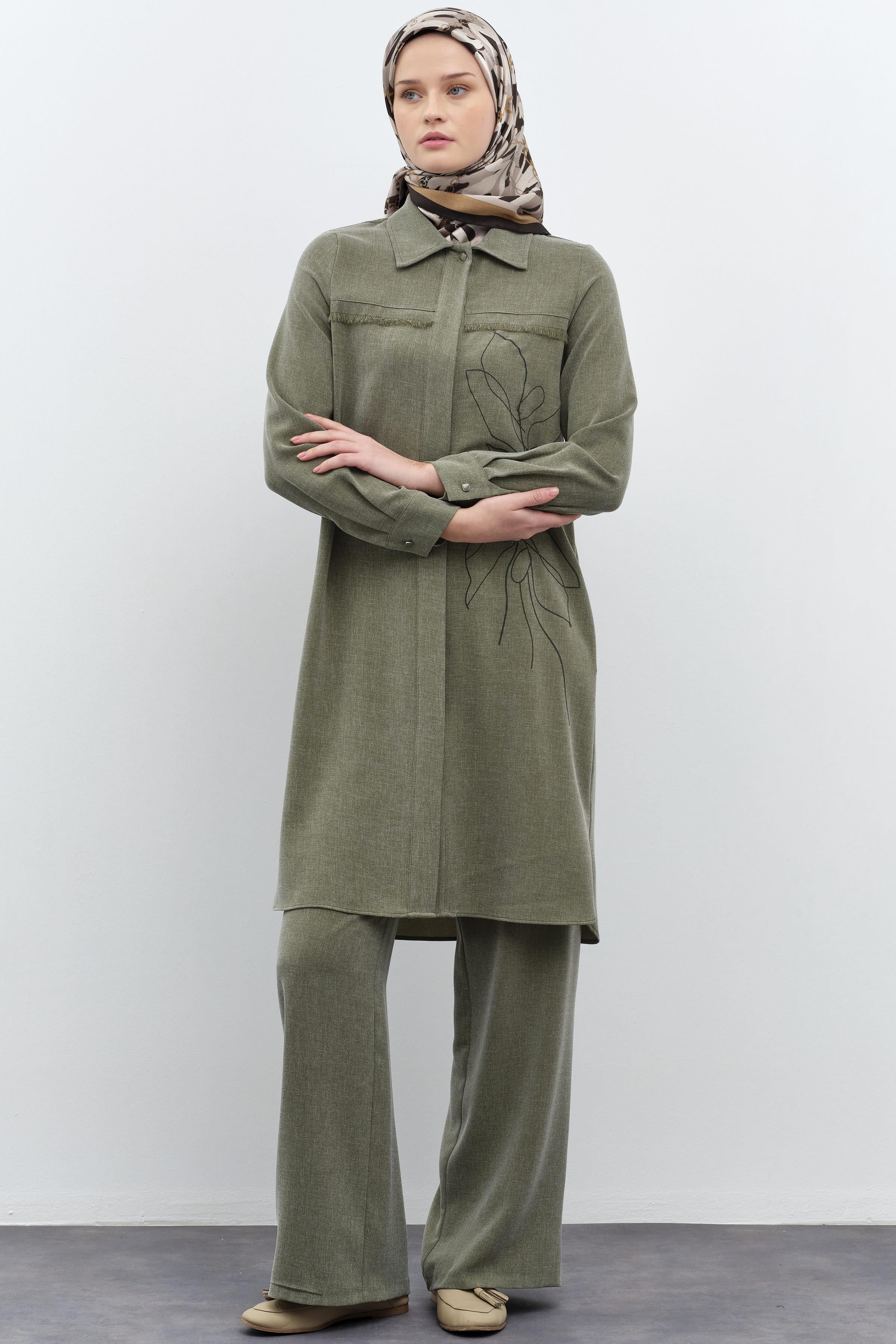 Bol Paça Cepli Pantolon - Haki TUGBA