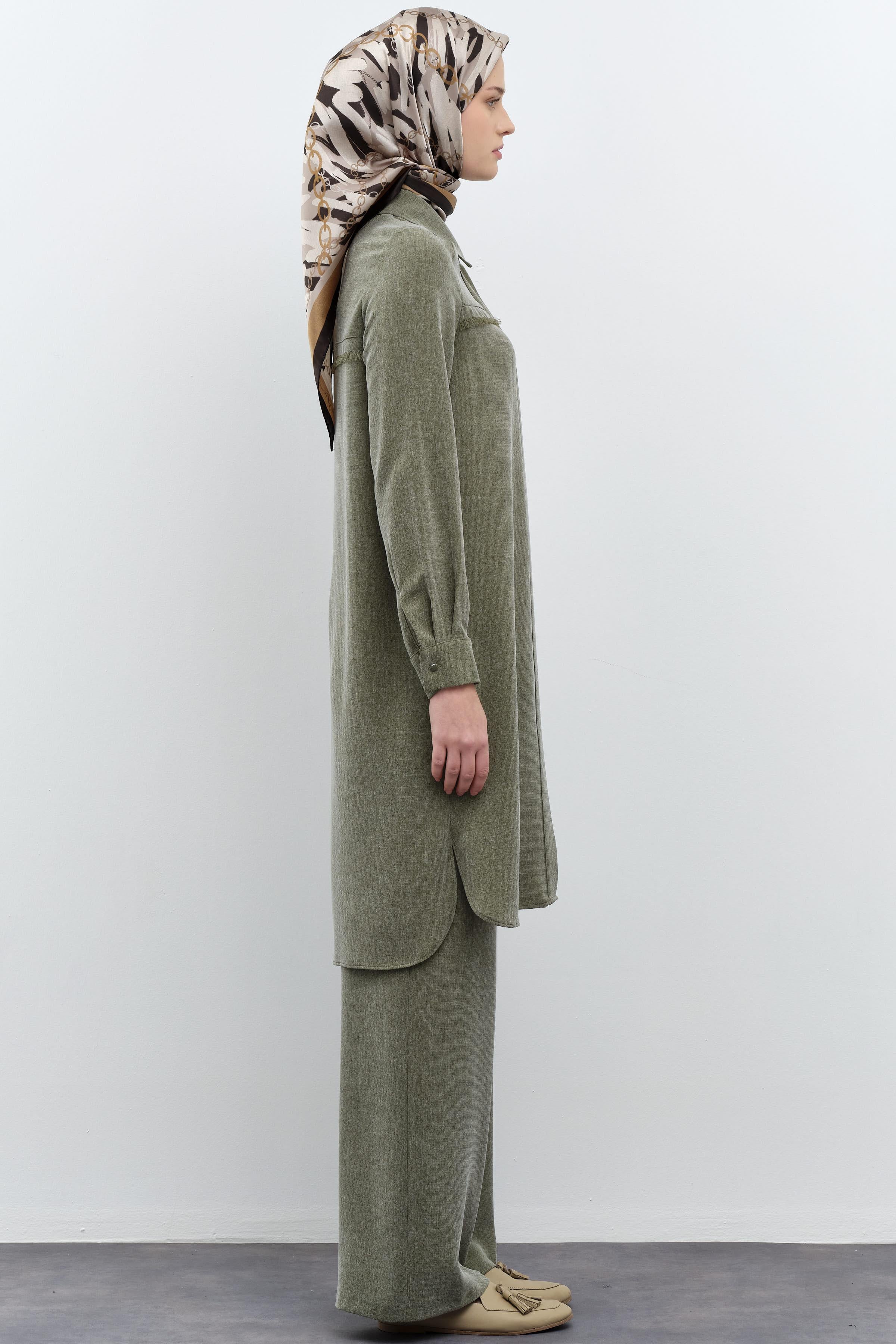 Bol Paça Cepli Pantolon - Haki TUGBA