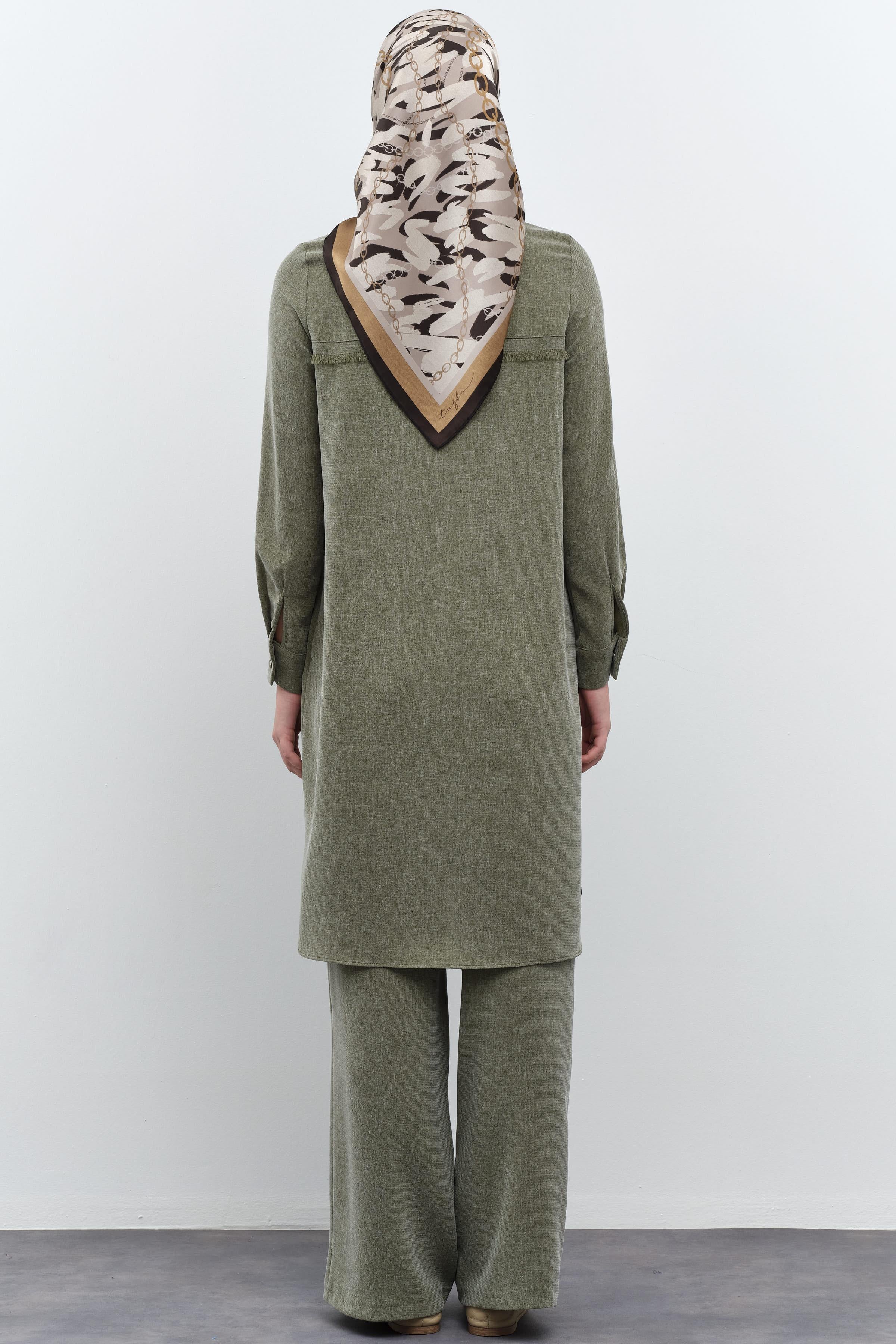 Bol Paça Cepli Pantolon - Haki TUGBA