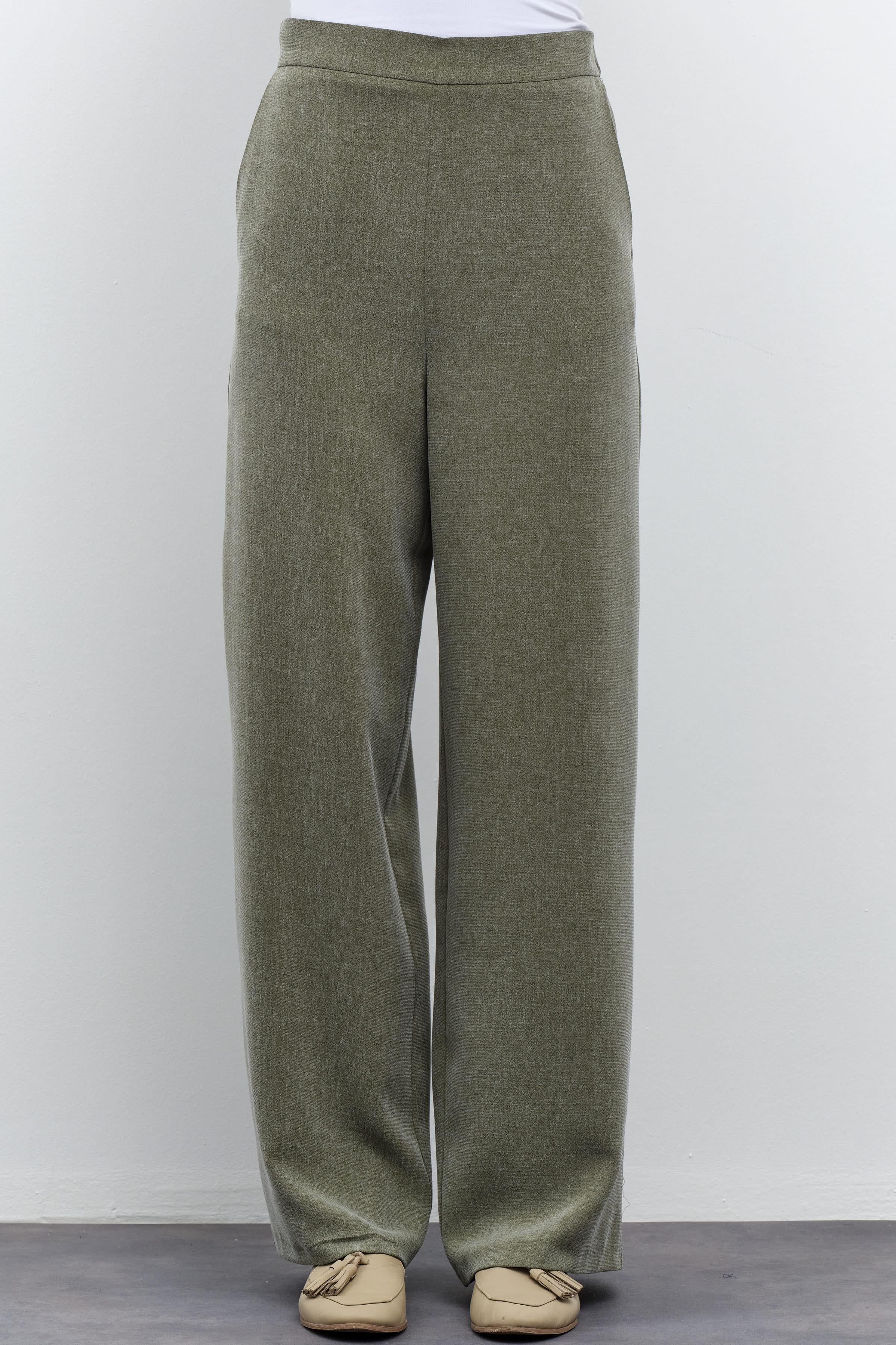 Bol Paça Cepli Pantolon - Haki TUGBA