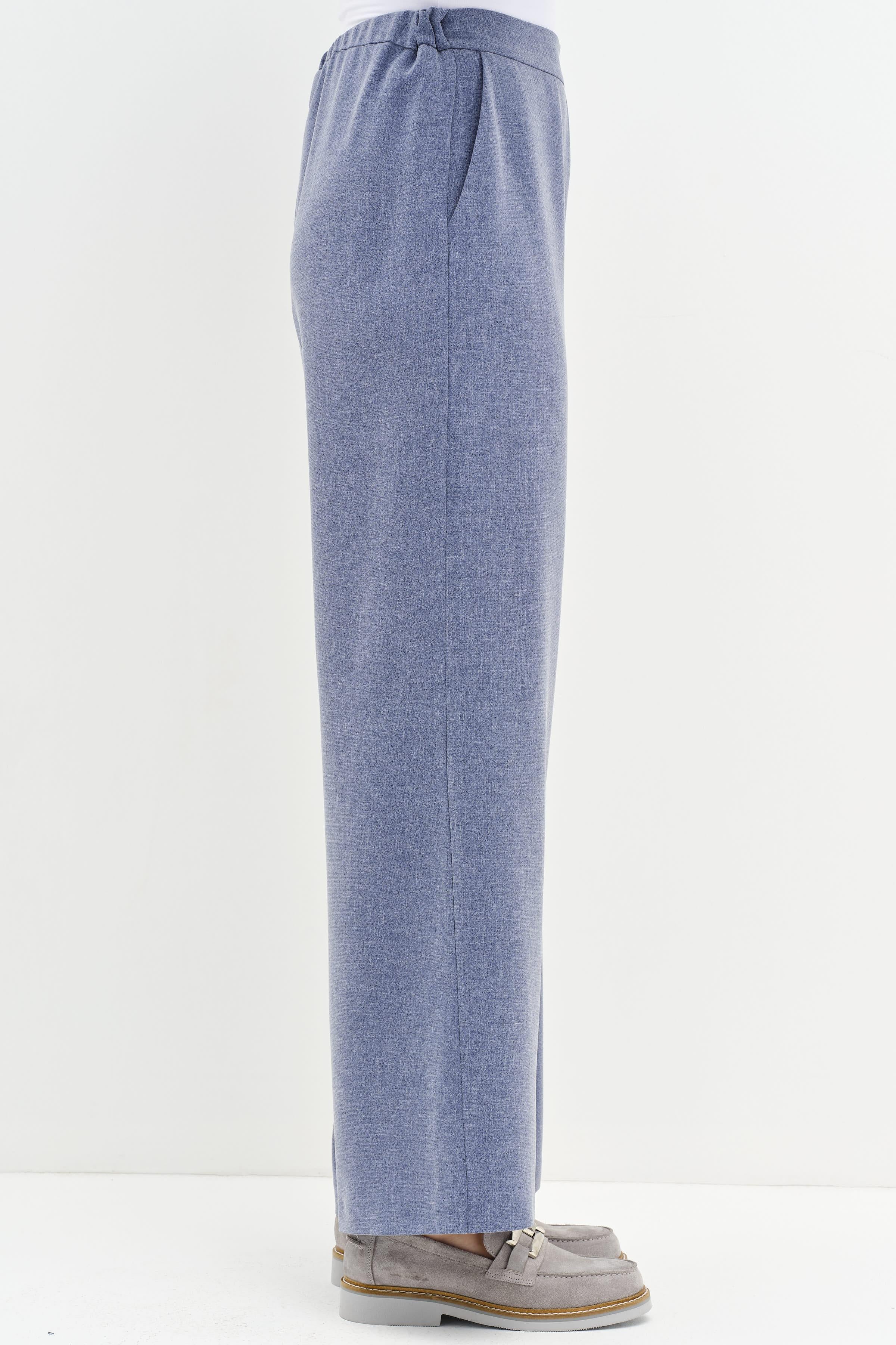 Bol Paça Cepli Pantolon - İndigo TUGBA