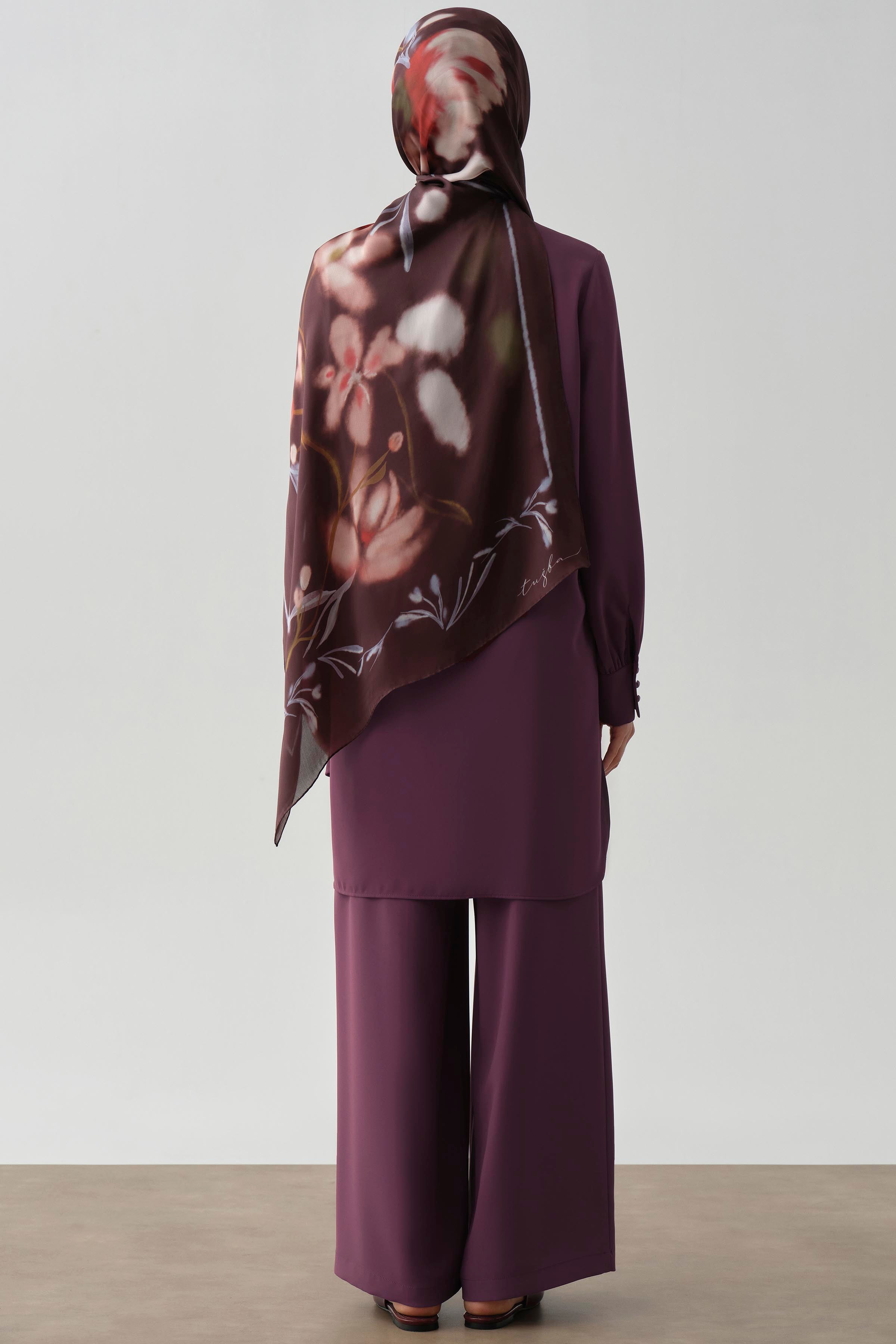 Bol Paça Cepli Pantolon - Mürdüm TUGBA