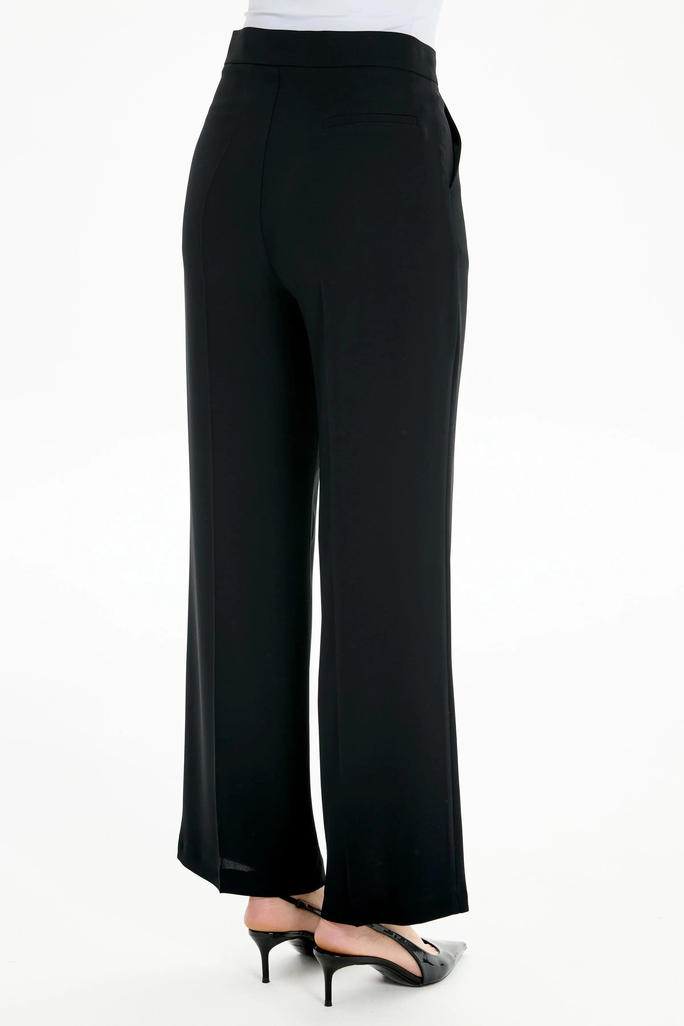 Bol Paça Cepli Pantolon - Siyah TUGBA