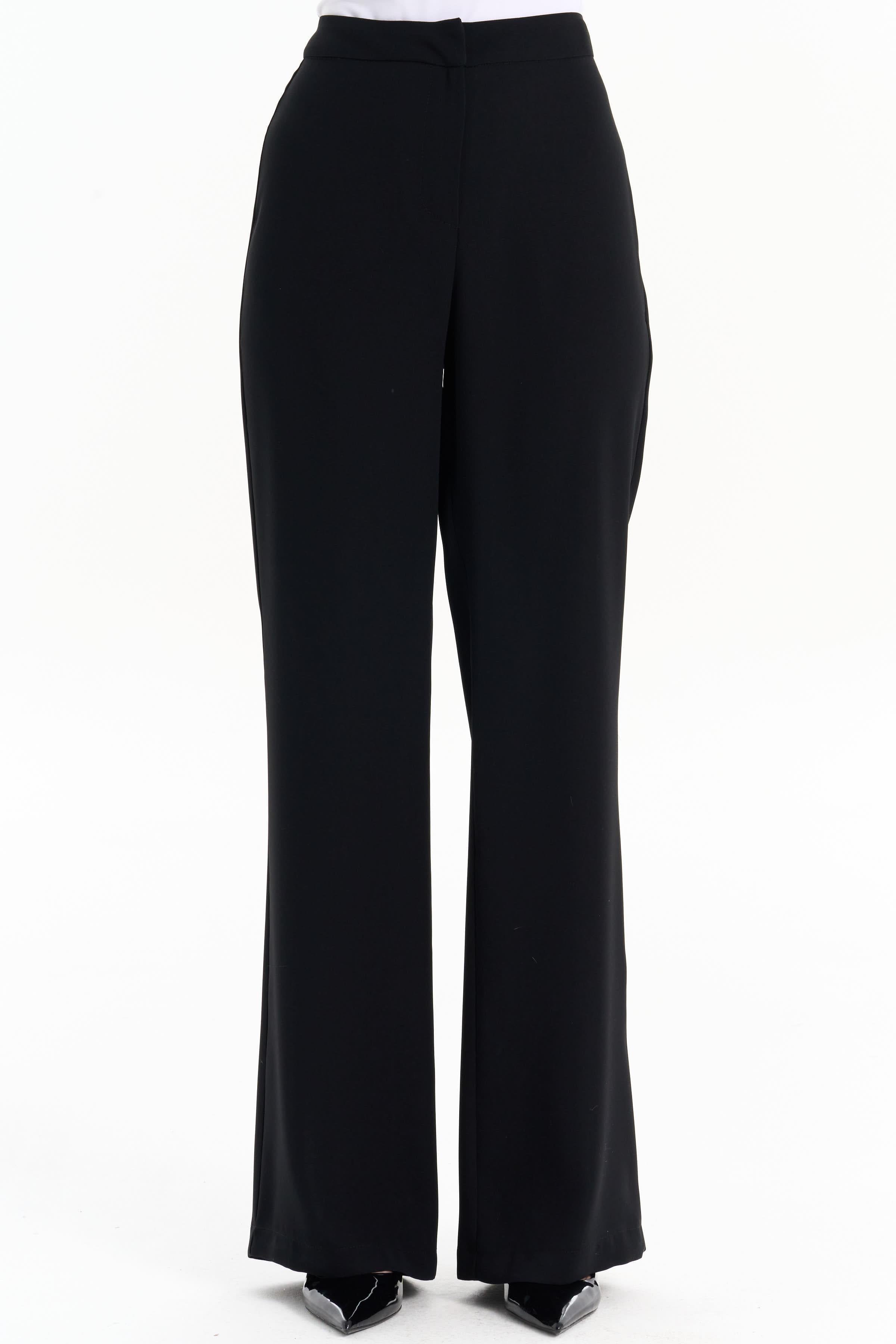 Bol Paça Cepsiz Pantolon - Siyah TUGBA