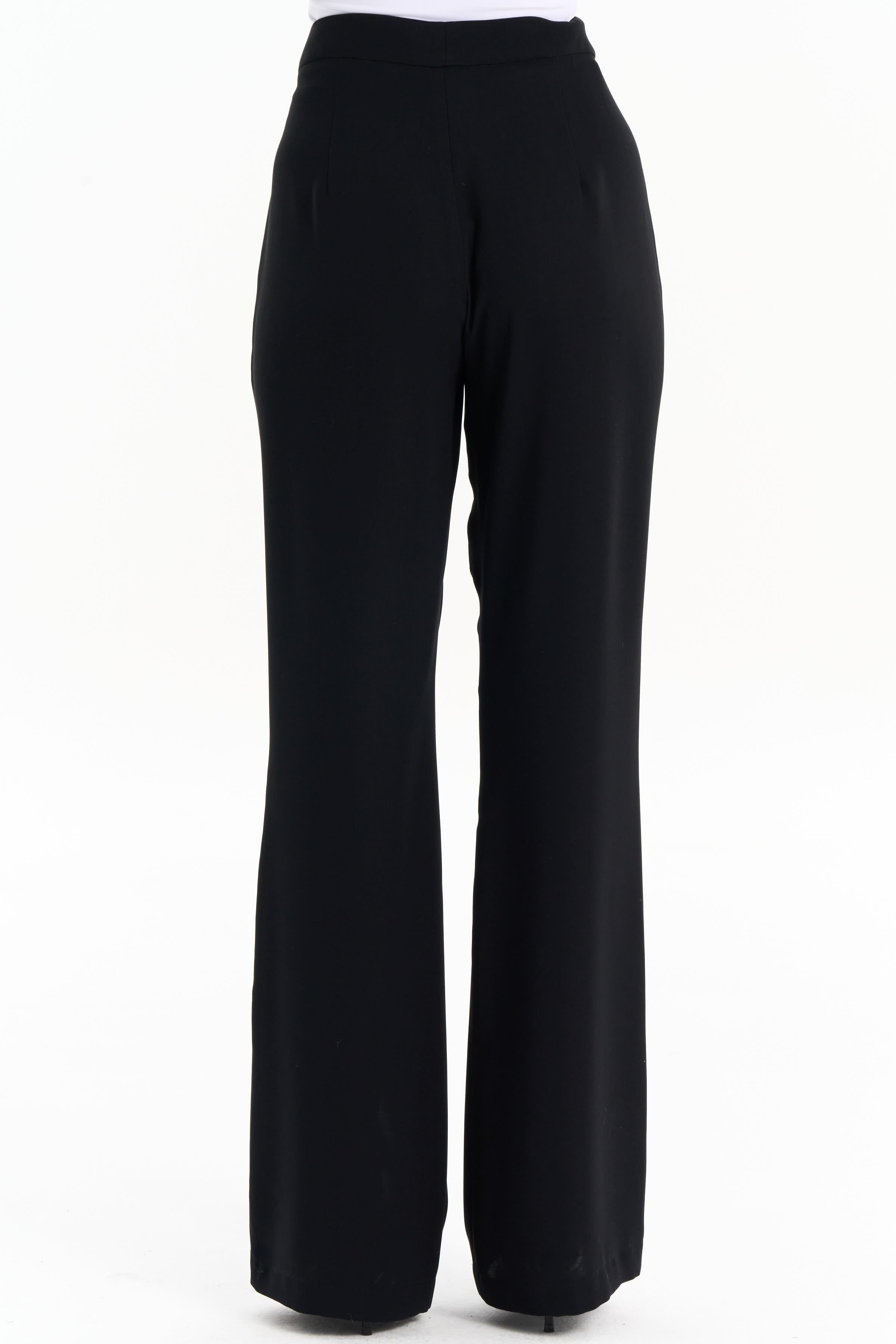 Bol Paça Cepsiz Pantolon - Siyah TUGBA