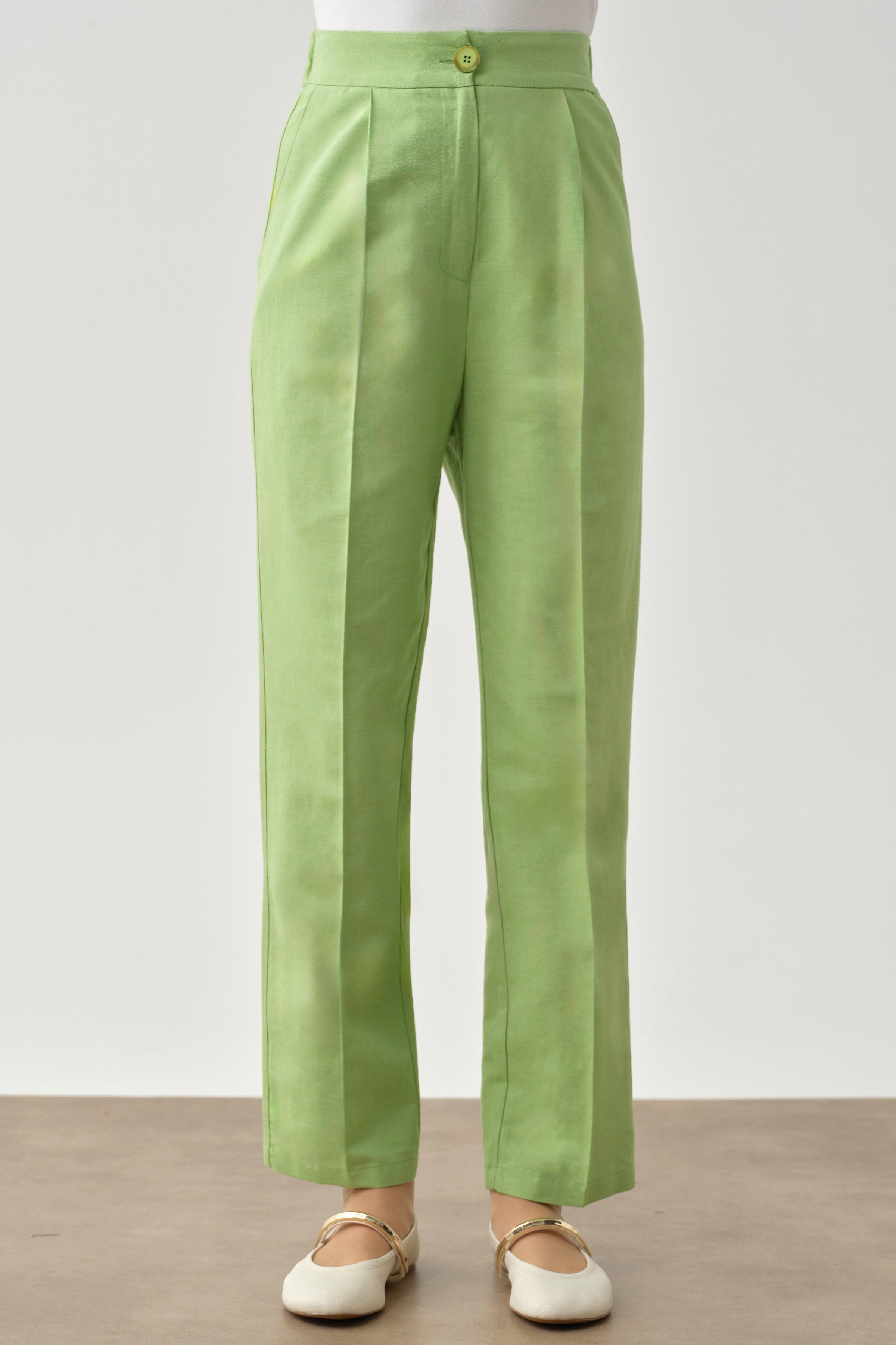 Bol Paça Pantolon - Açık Yeşil TUGBA