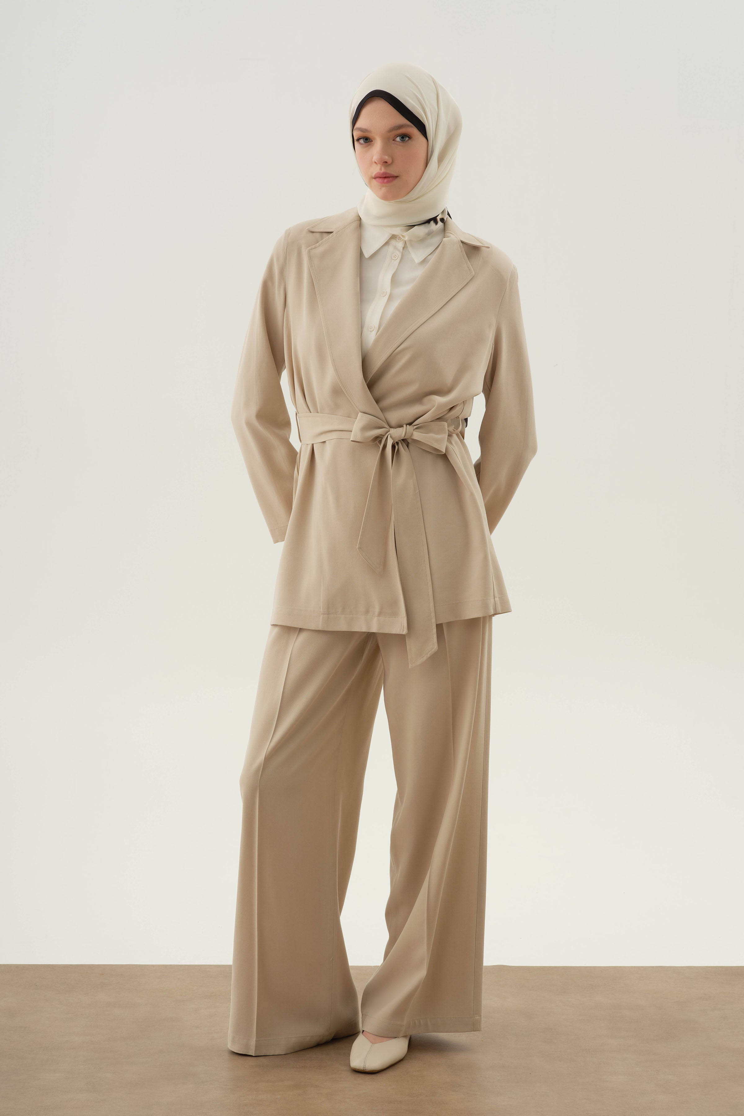 Bol Paça Pantolon - Bej TUGBA