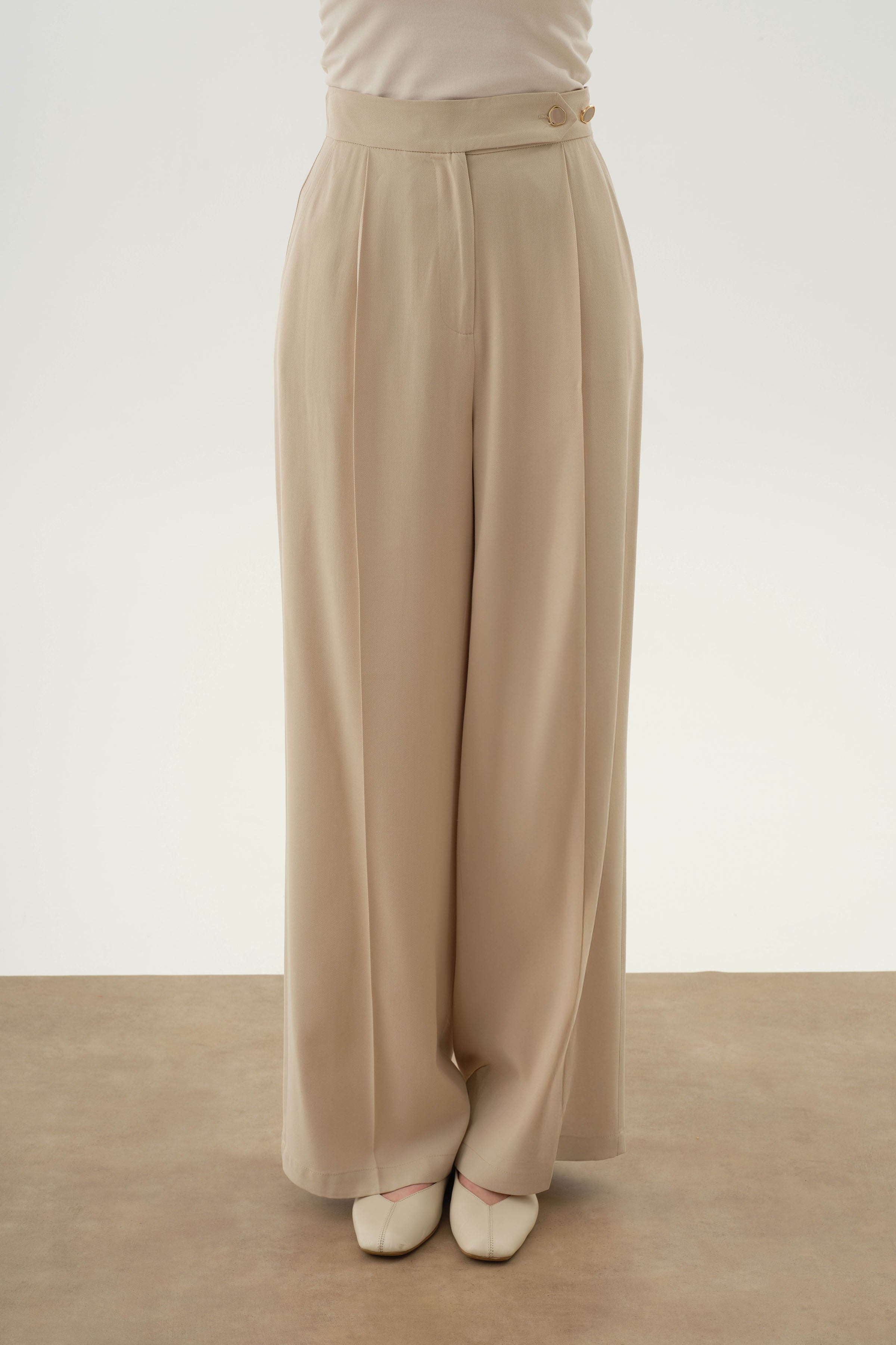 Bol Paça Pantolon - Bej TUGBA