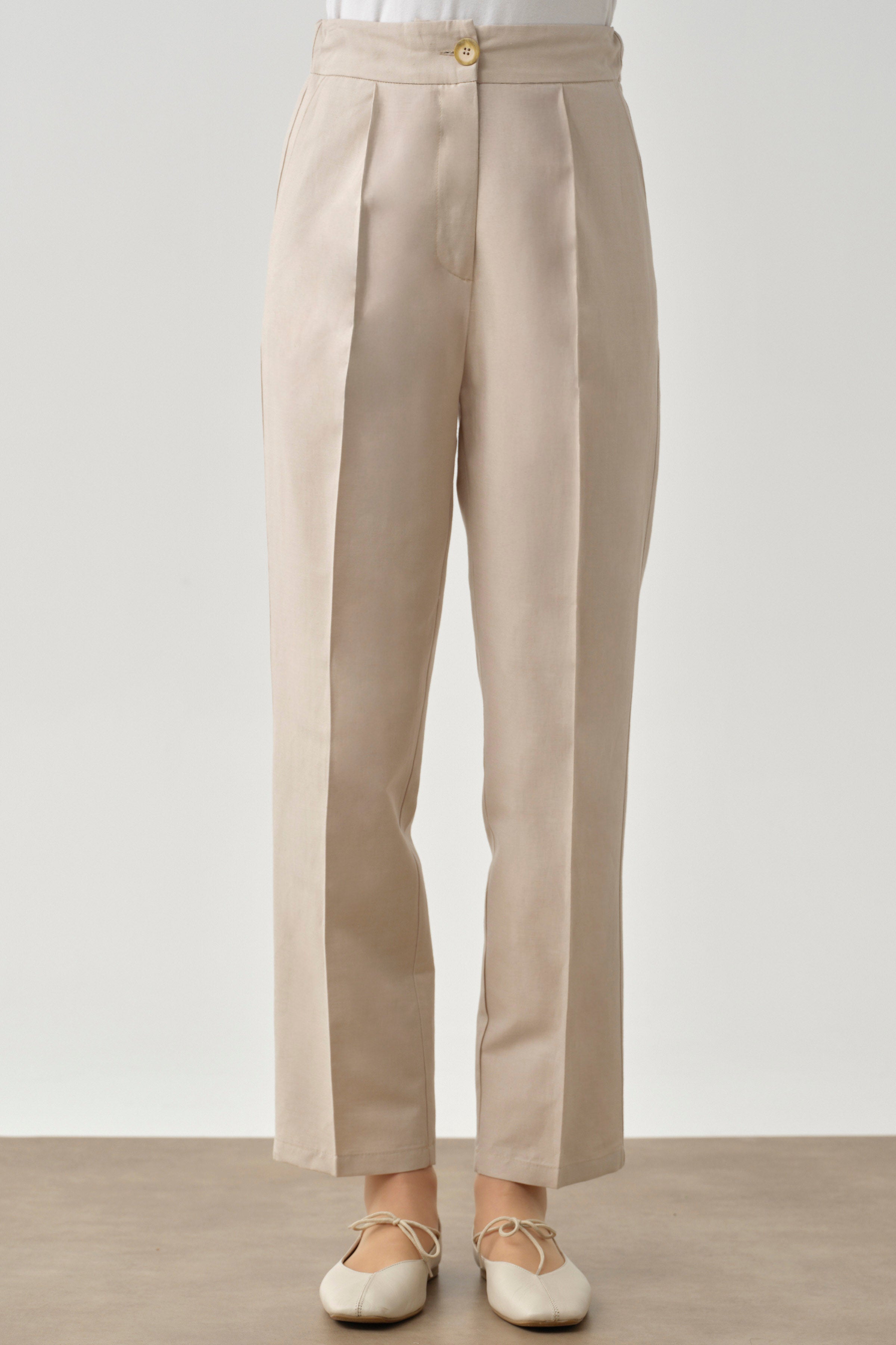 Bol Paça Pantolon - Bej TUGBA