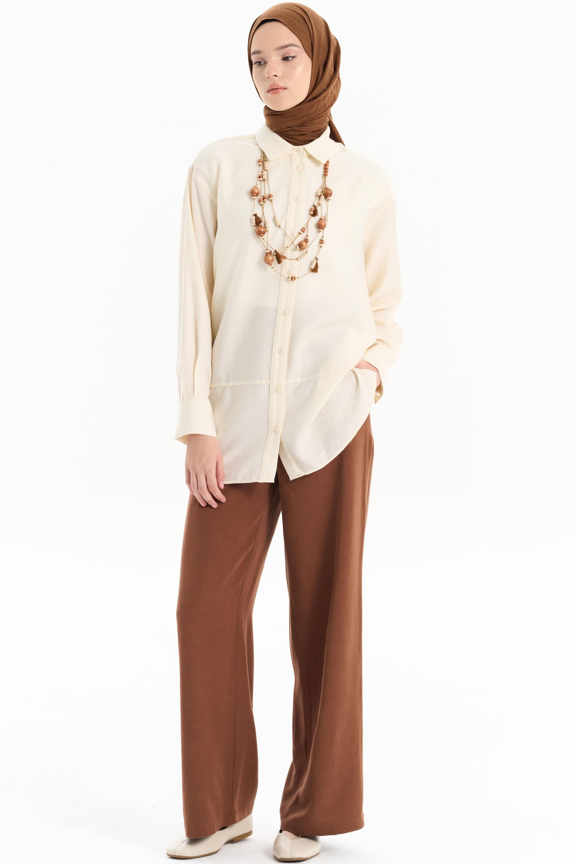 Bol Paça Pantolon - Kahve TUGBA