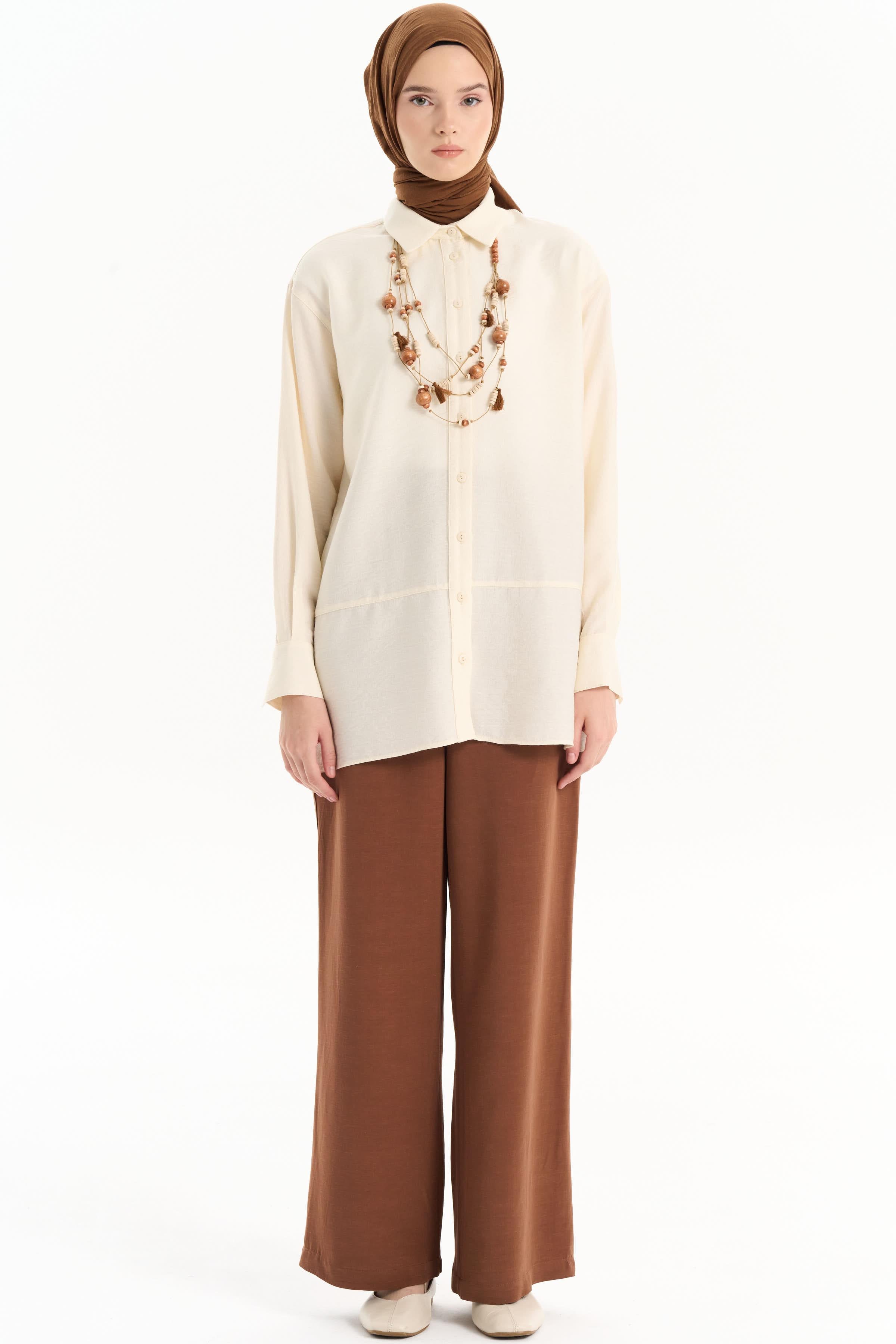 Bol Paça Pantolon - Kahve TUGBA