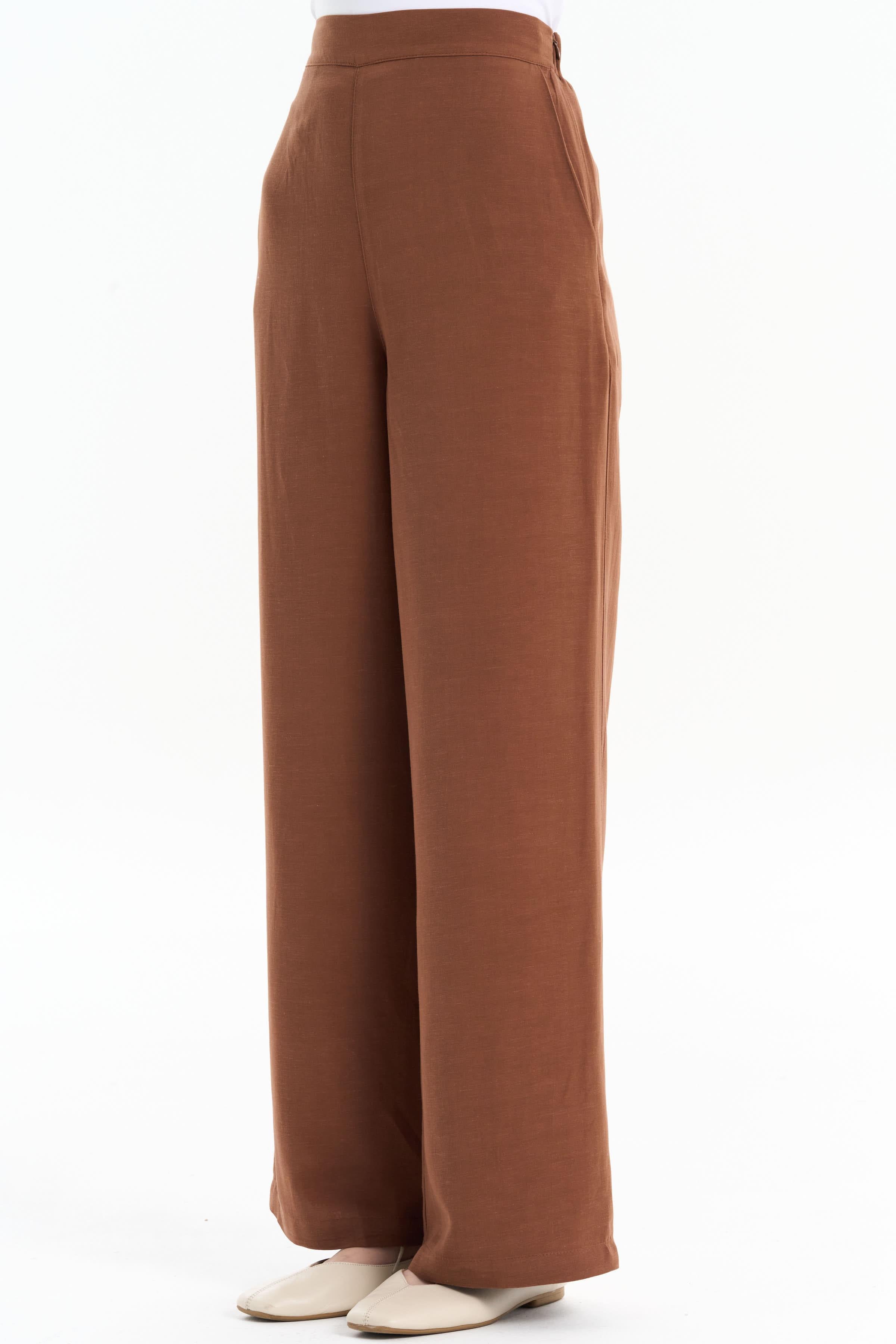 Bol Paça Pantolon - Kahve TUGBA