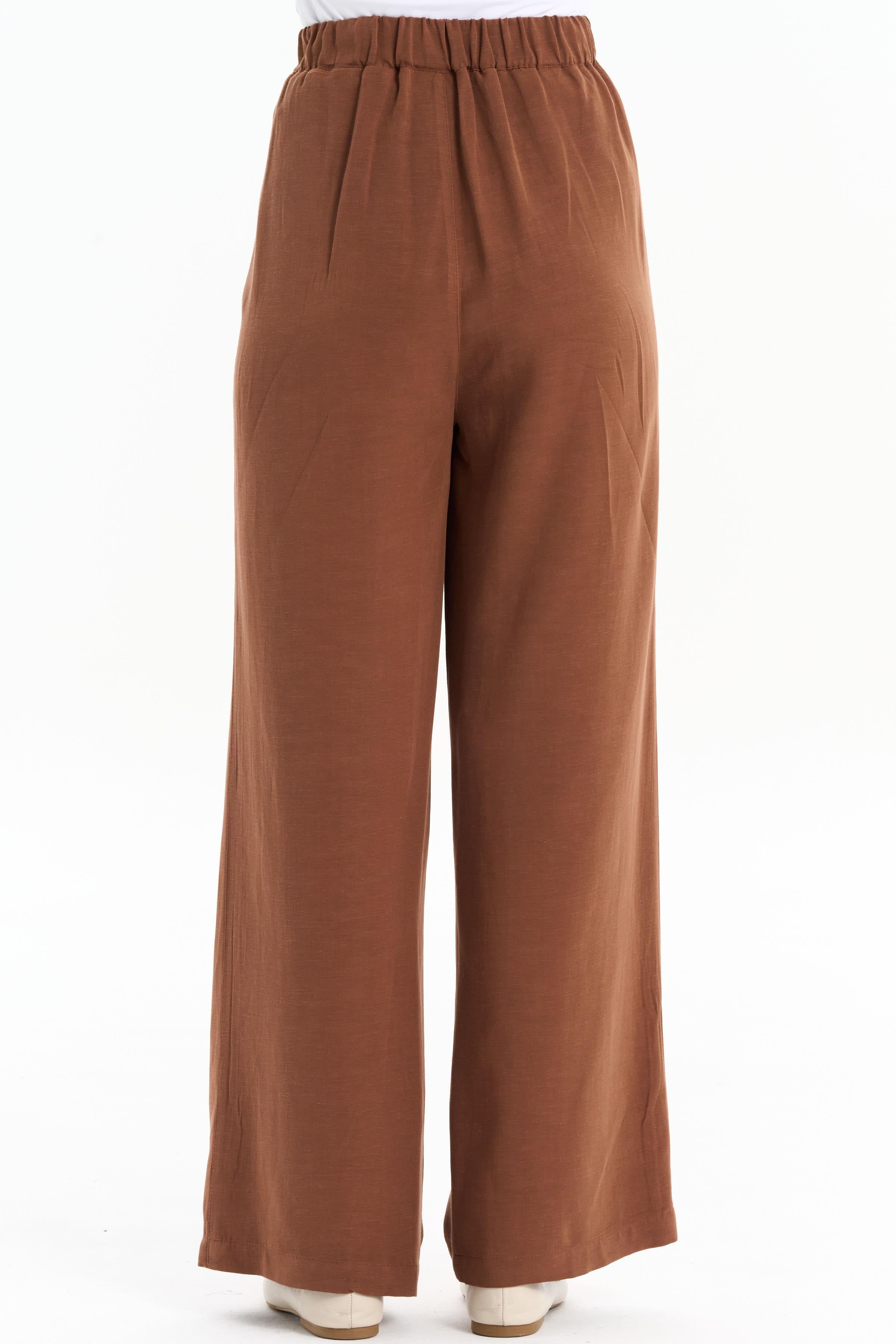 Bol Paça Pantolon - Kahve TUGBA