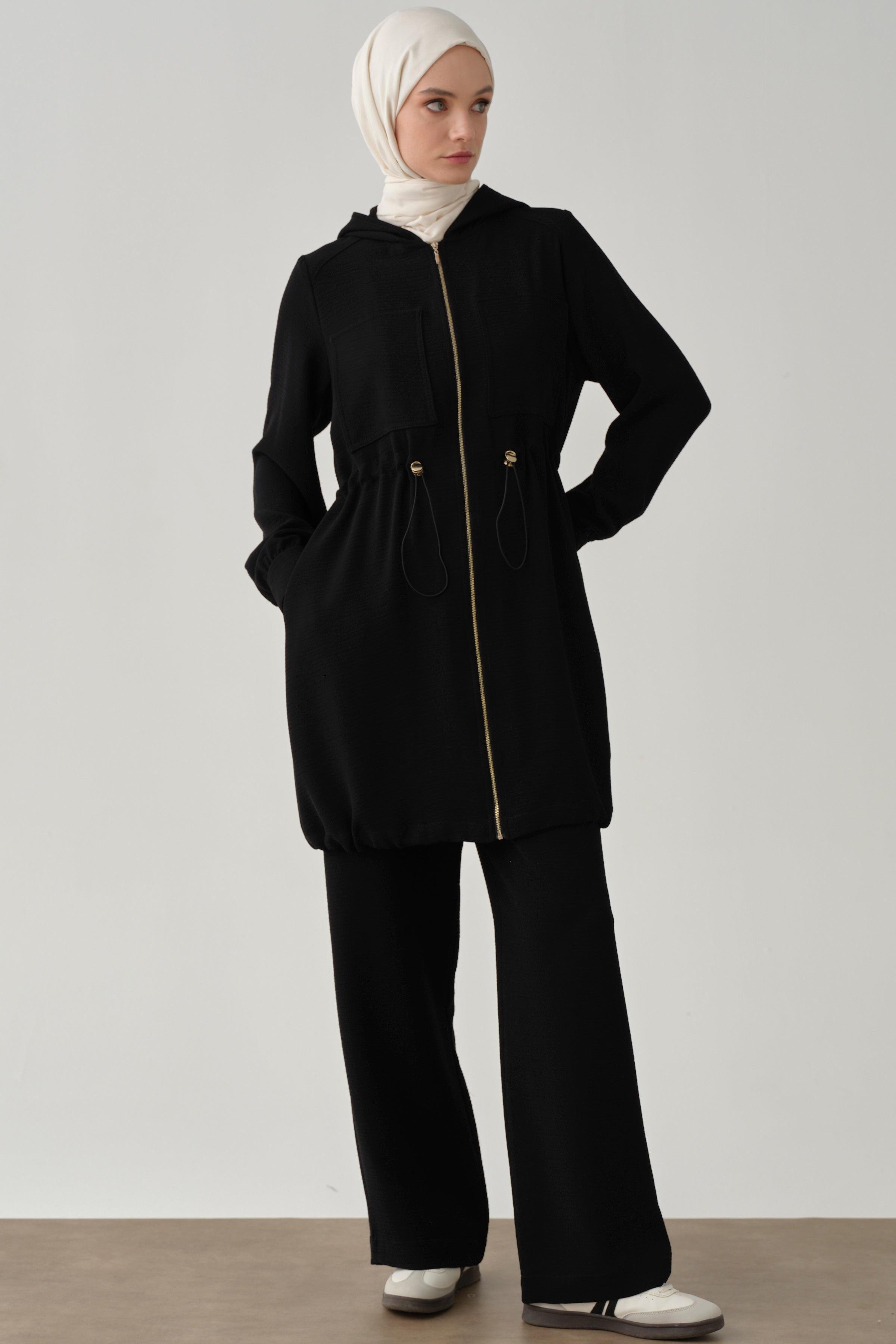 Bol Paça Pantolon - Siyah TUGBA