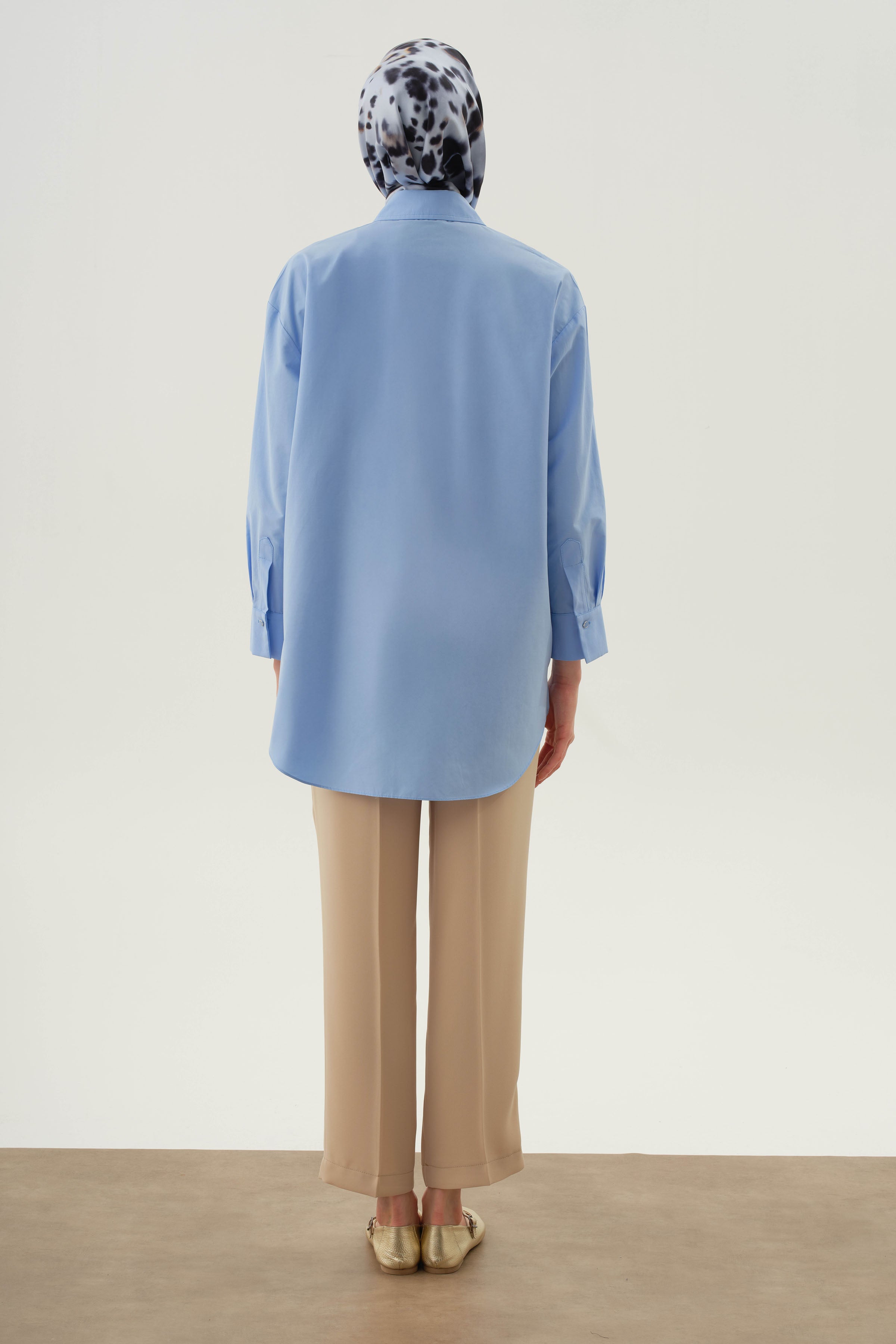 Bol Paça Pensli Pantolon - Bej TUGBA