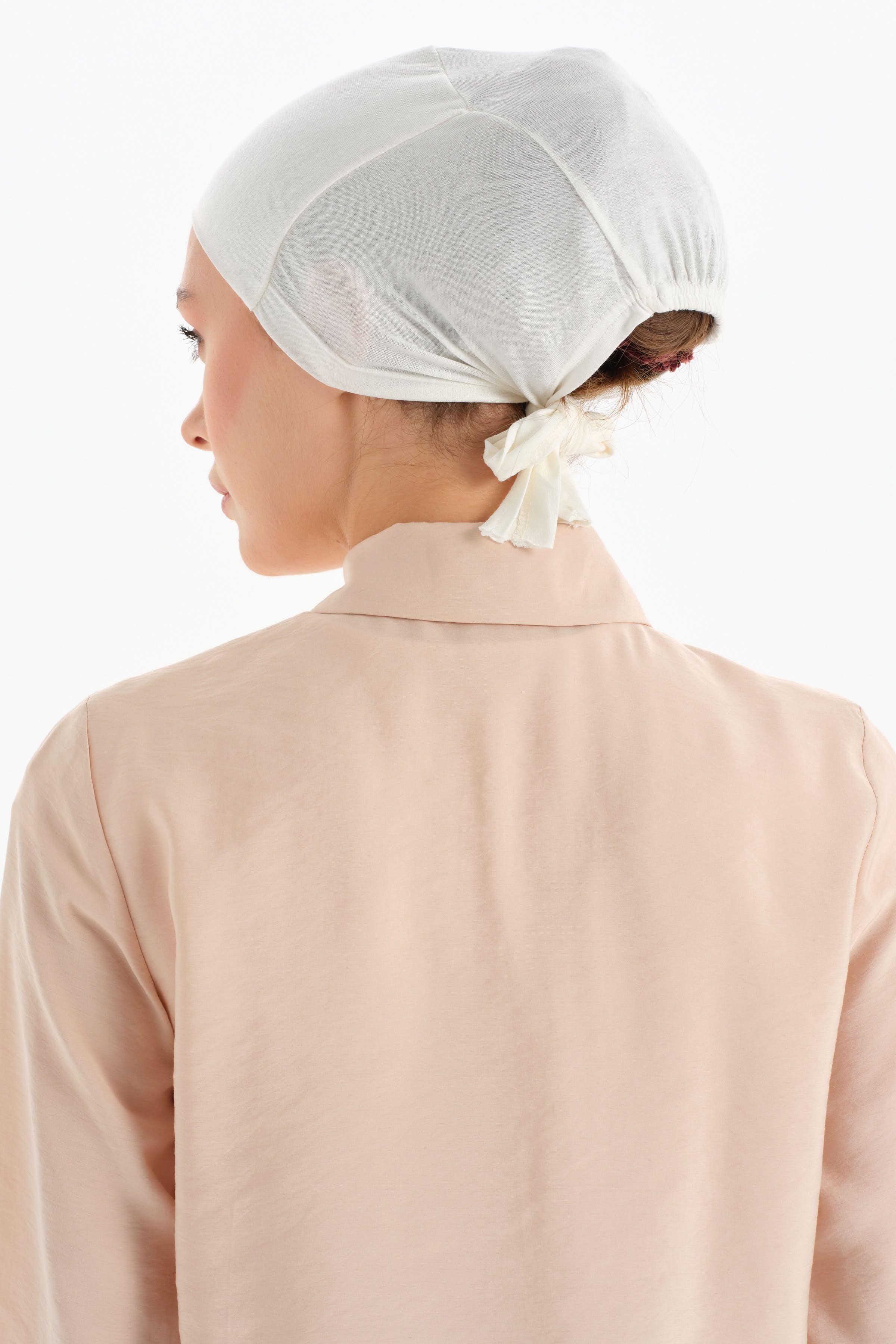 Düz Pamuk Bone - Ekru TUGBA