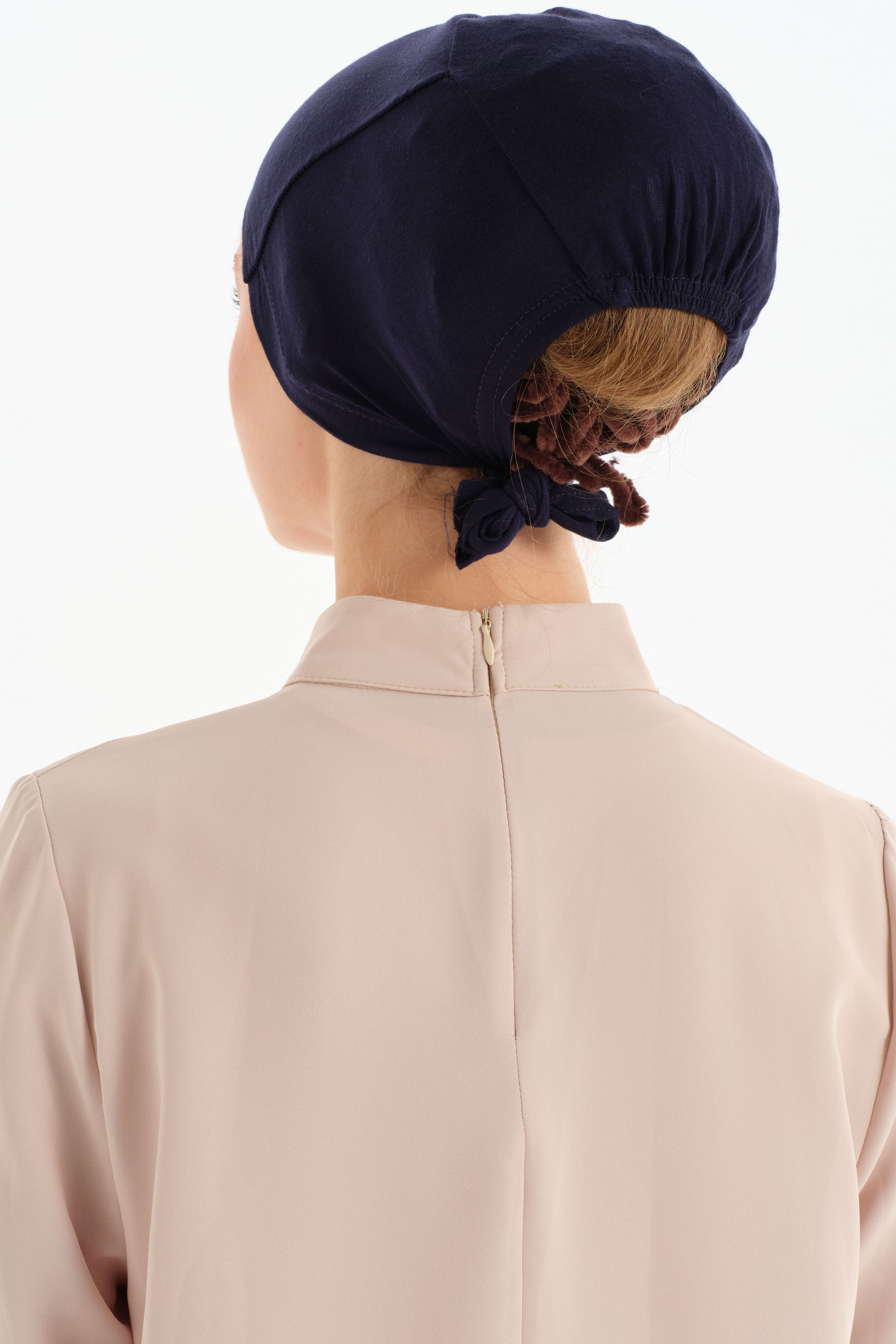 Düz Pamuk Bone - Lacivert TUGBA