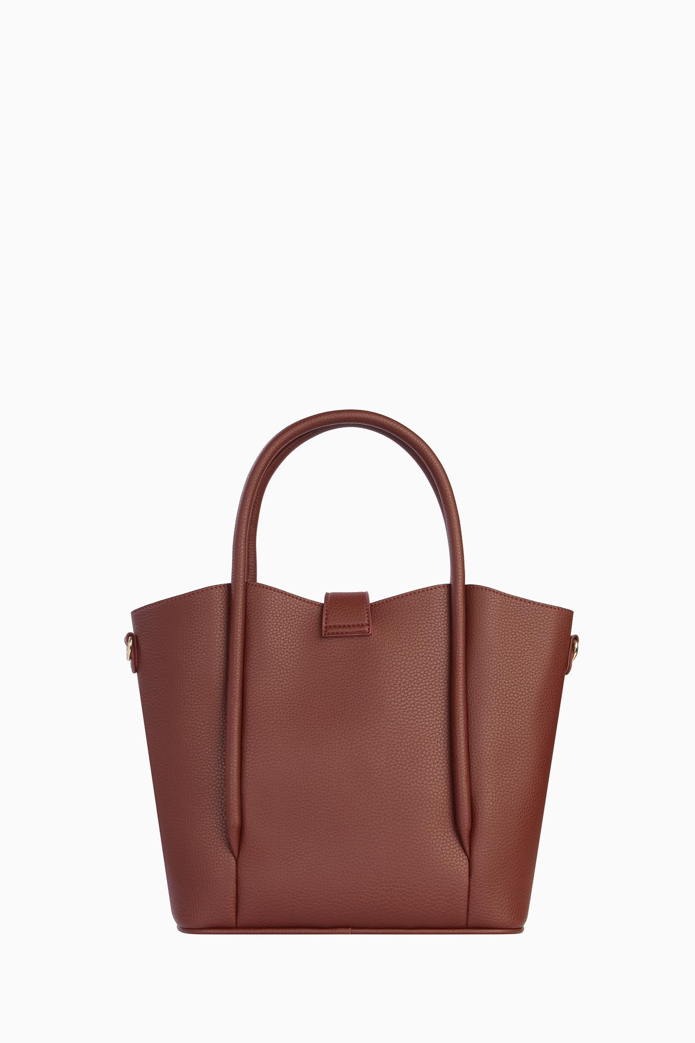 İkili Şerit Detaylı Çanta - Bordo TUGBA