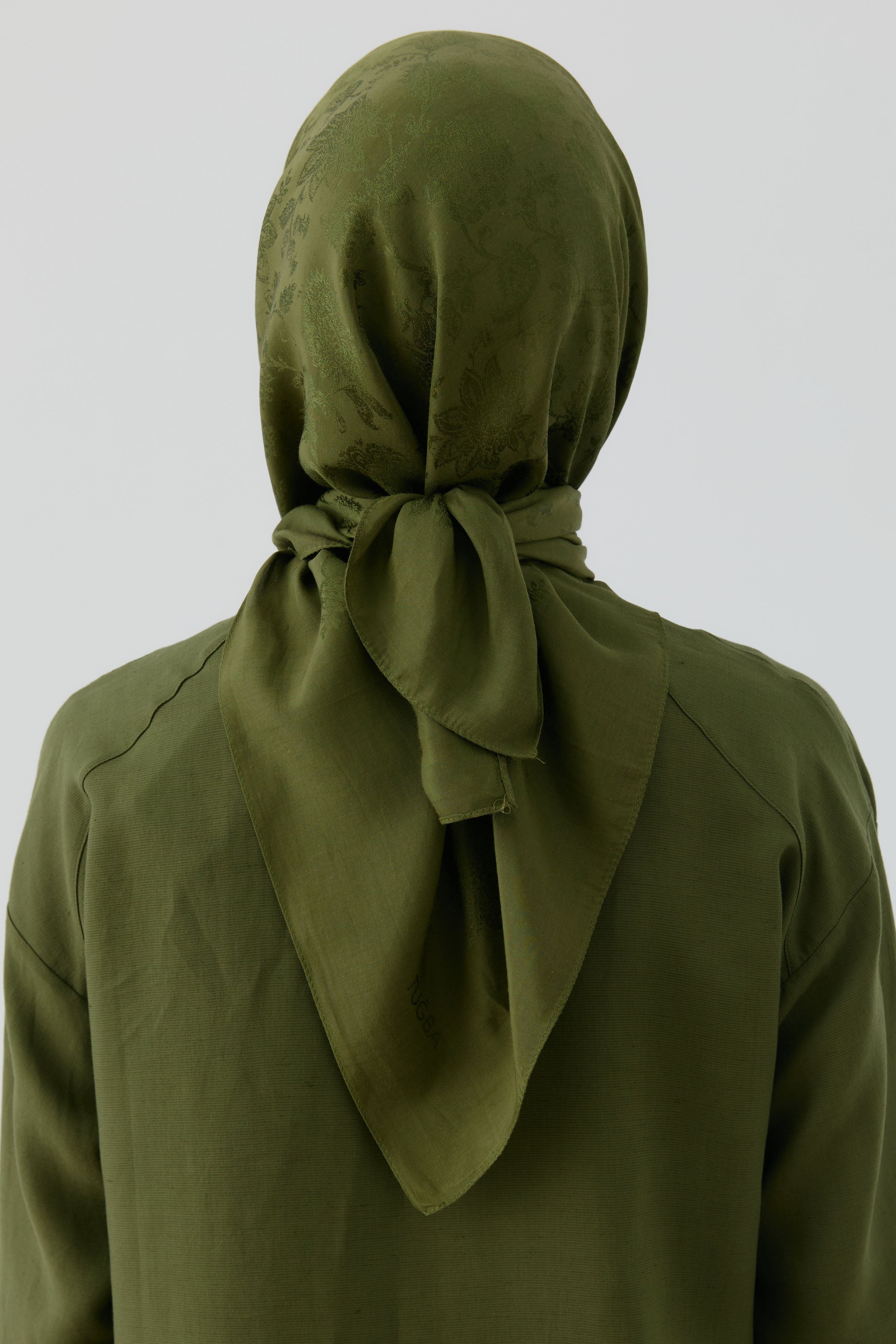 Nevgül Jakar Naturel Eşarp - Haki TUGBA