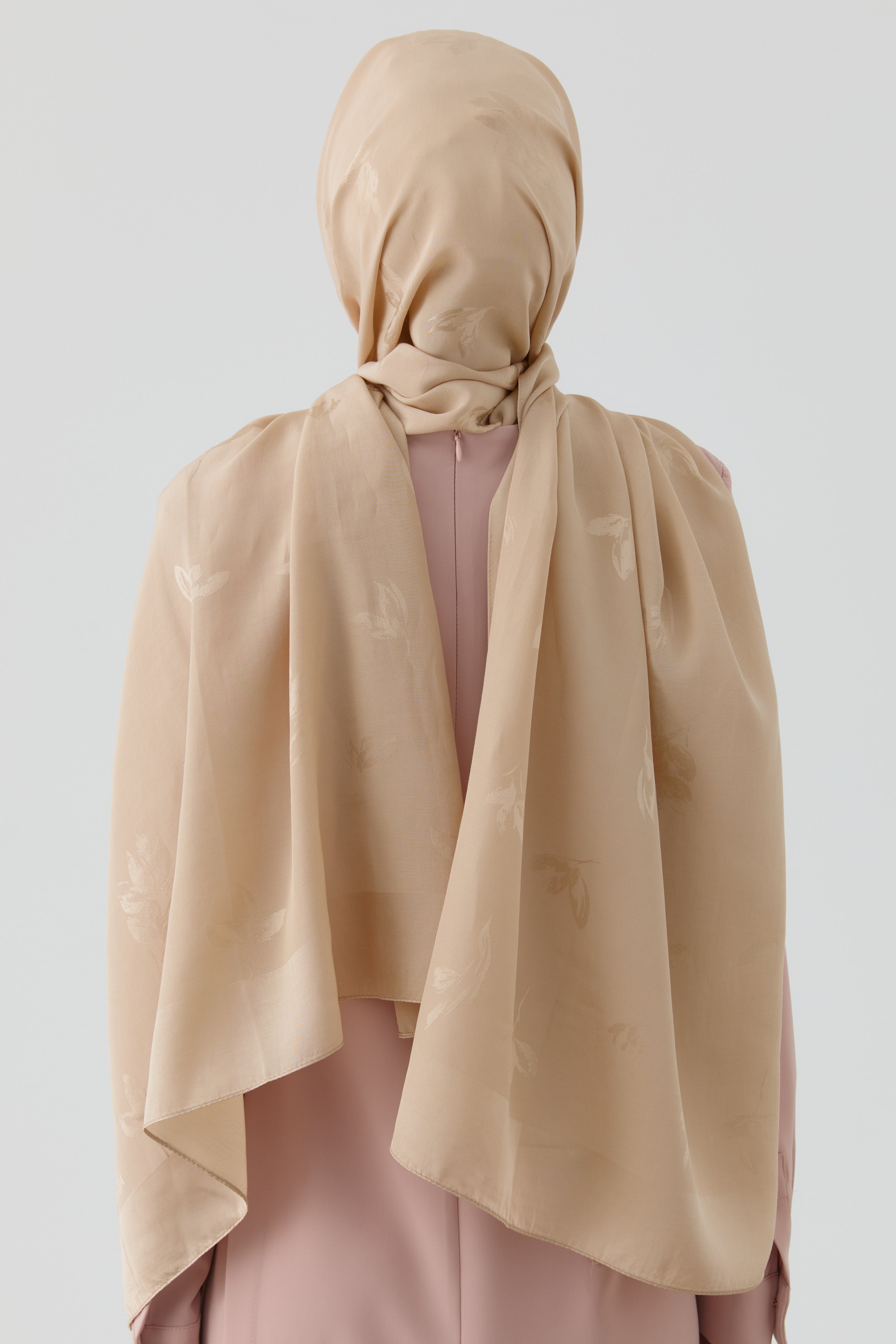 Buket Jakar Naturel Şal - Bej TUGBA