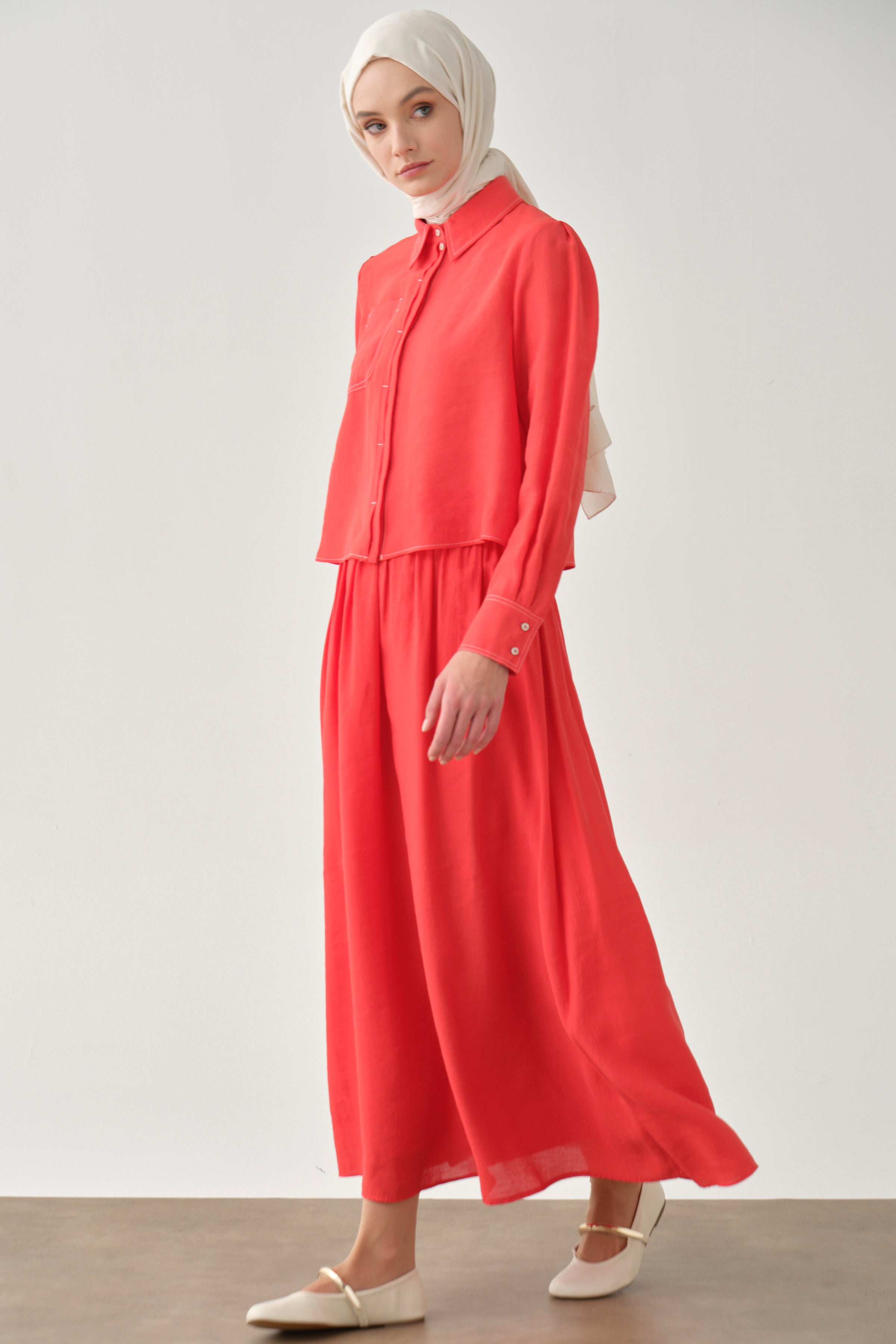 Büzgülü Etek - Mercan TUGBA