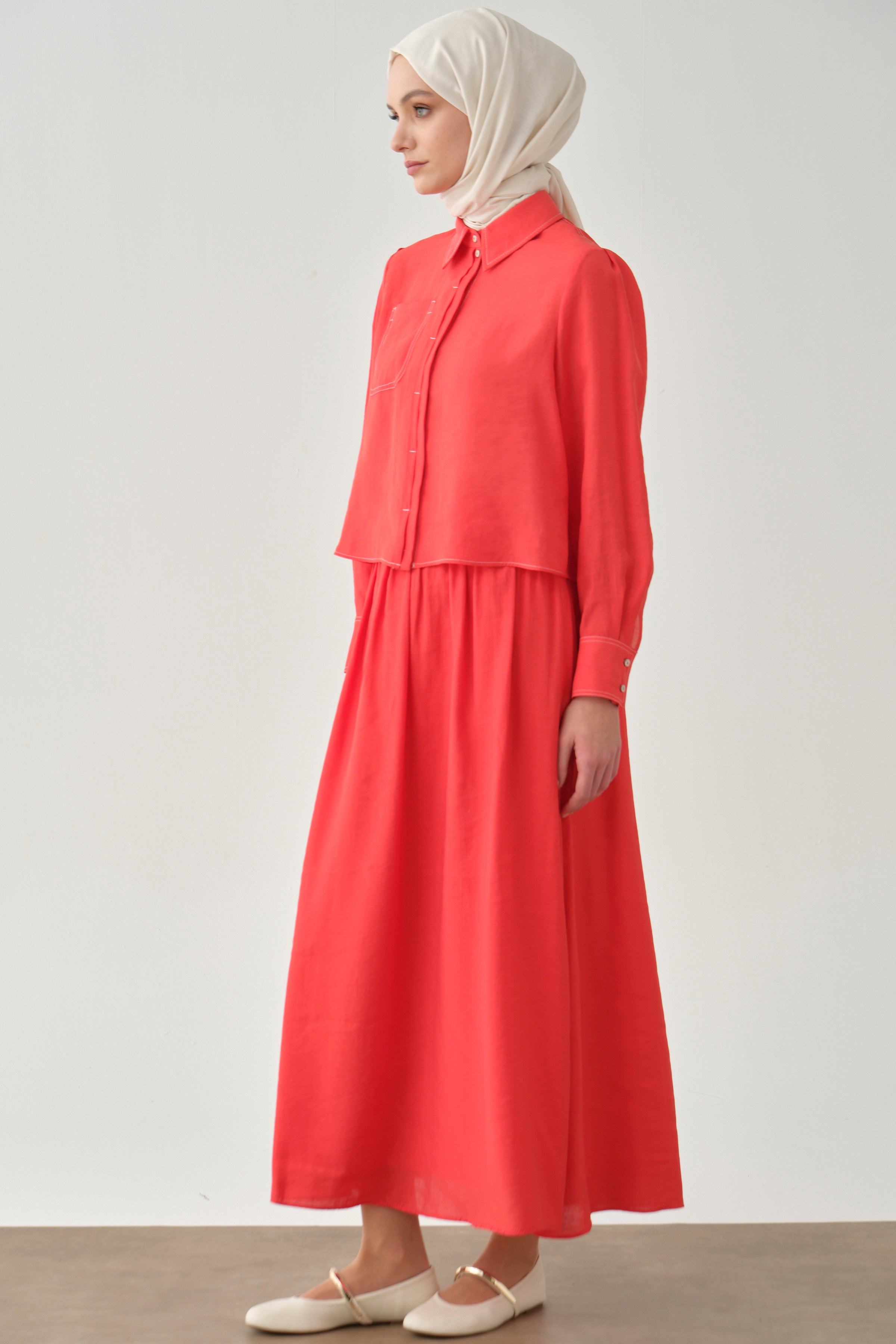 Büzgülü Etek - Mercan TUGBA